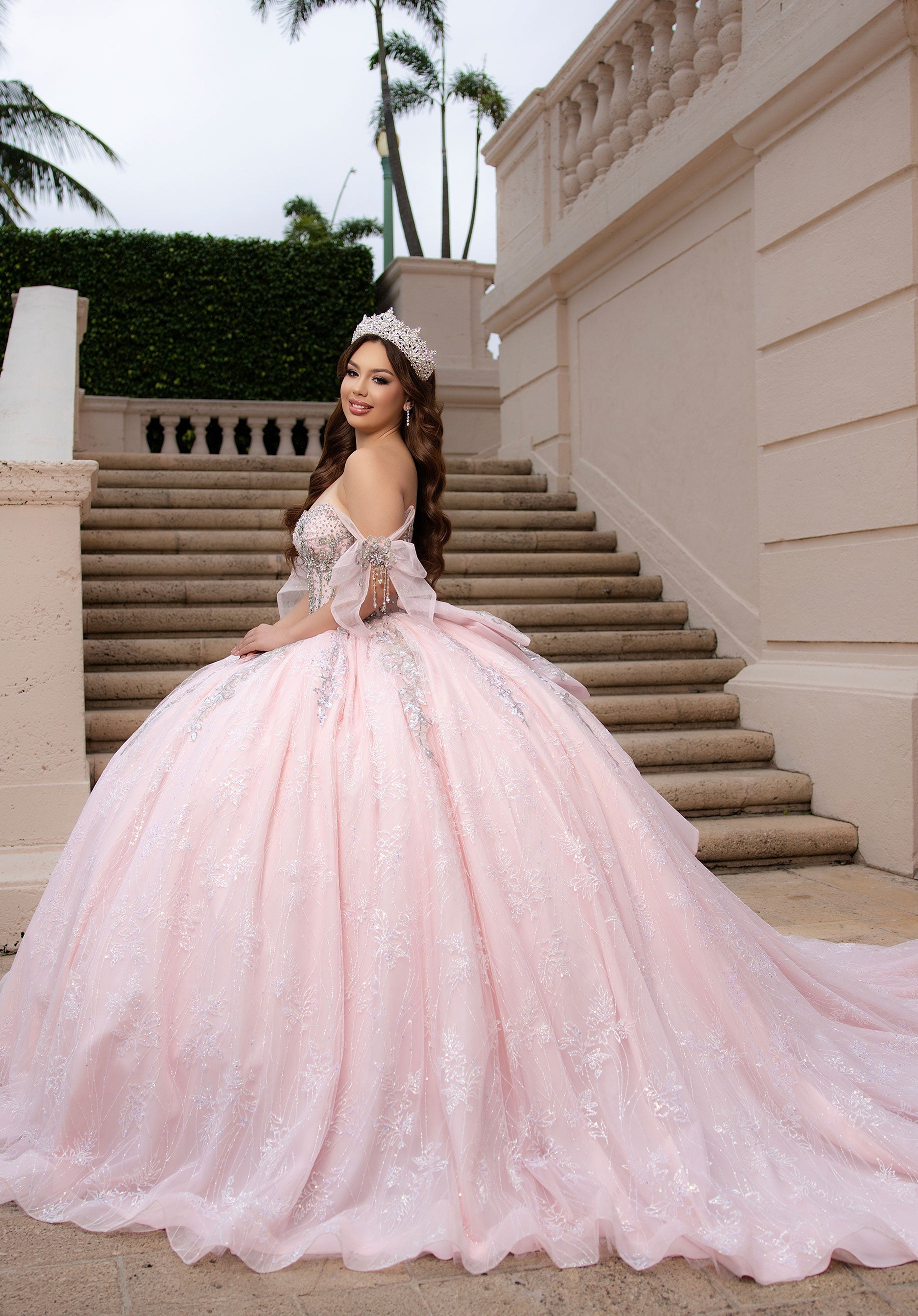 Sweetheart Floor-Length Tulle Quinceañera Ball Gown MGNY 4080060