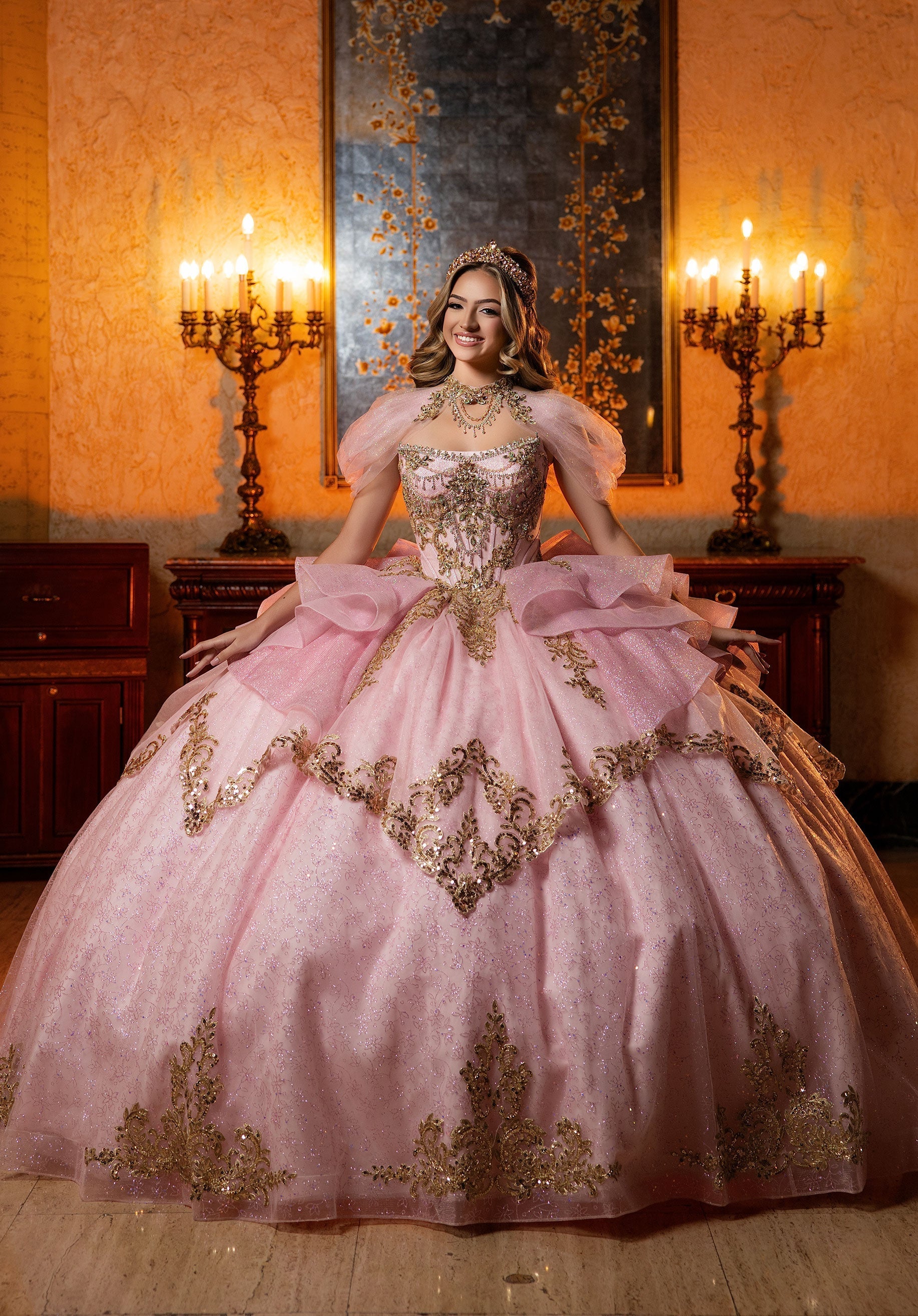 Sweetheart Floor-Length Tulle Quinceanera Ball Gown MGNY 4080062