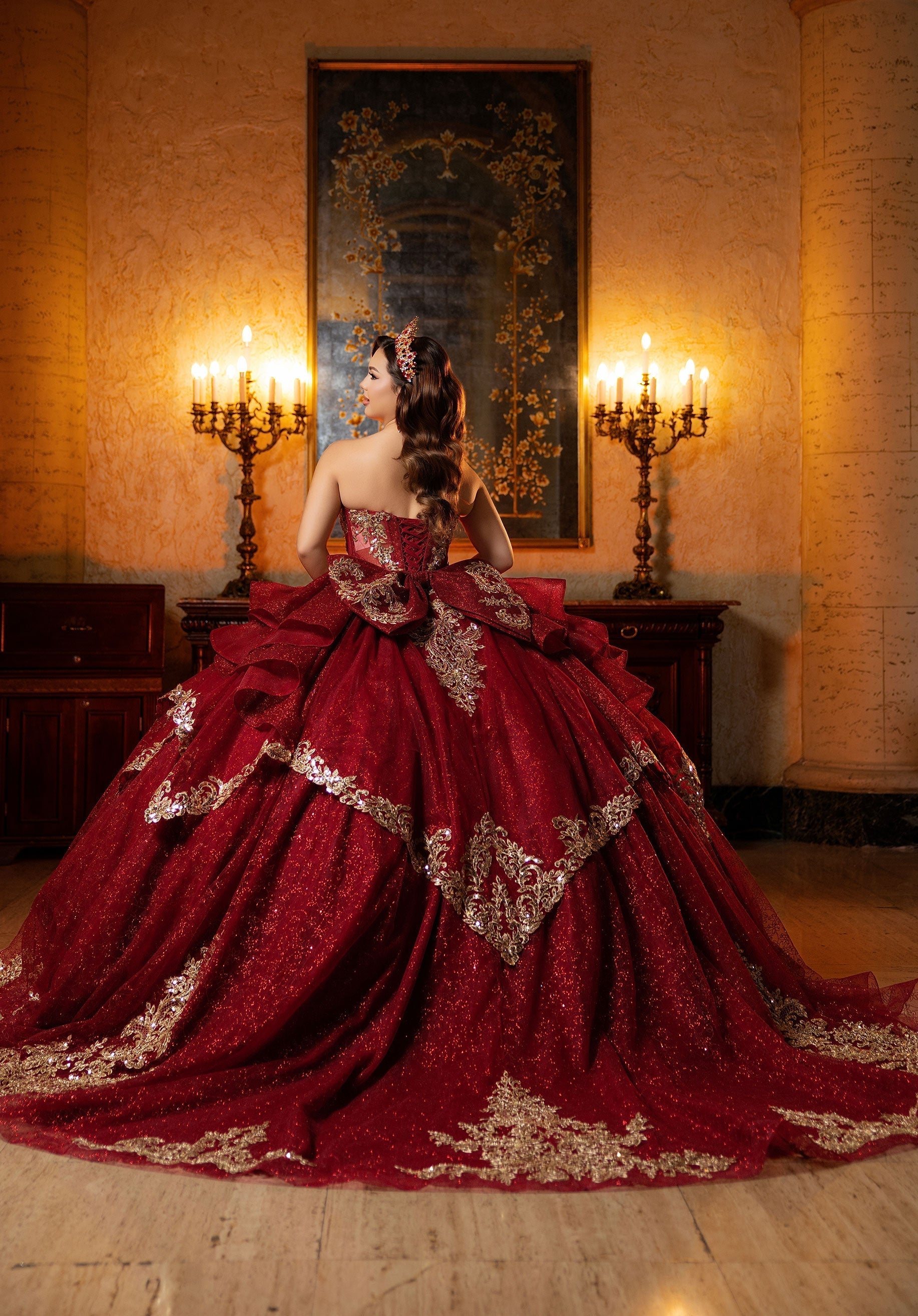 Sweetheart Floor-Length Tulle Quinceanera Ball Gown MGNY 4080062