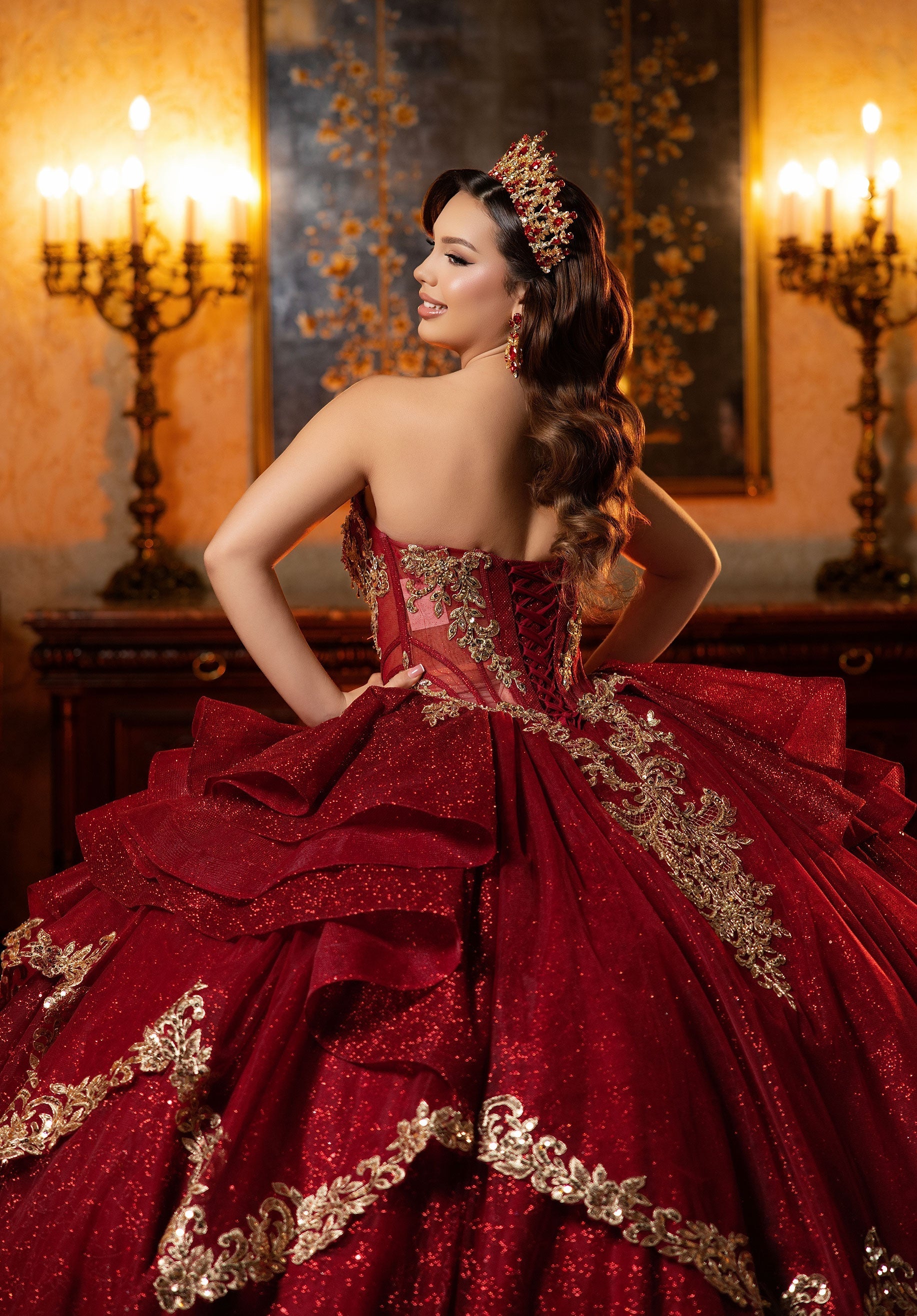 Sweetheart Floor-Length Tulle Quinceanera Ball Gown MGNY 4080062
