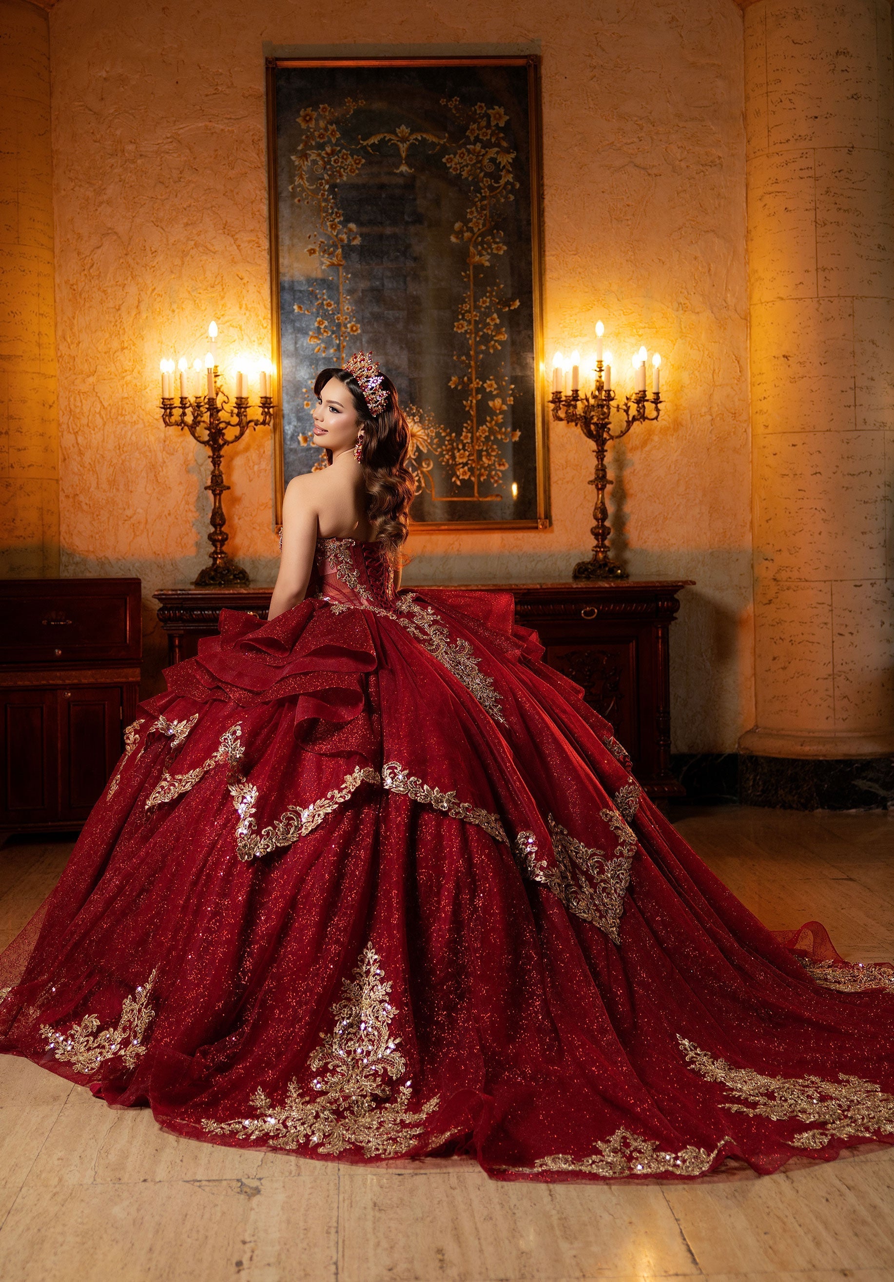 Sweetheart Floor-Length Tulle Quinceanera Ball Gown MGNY 4080062