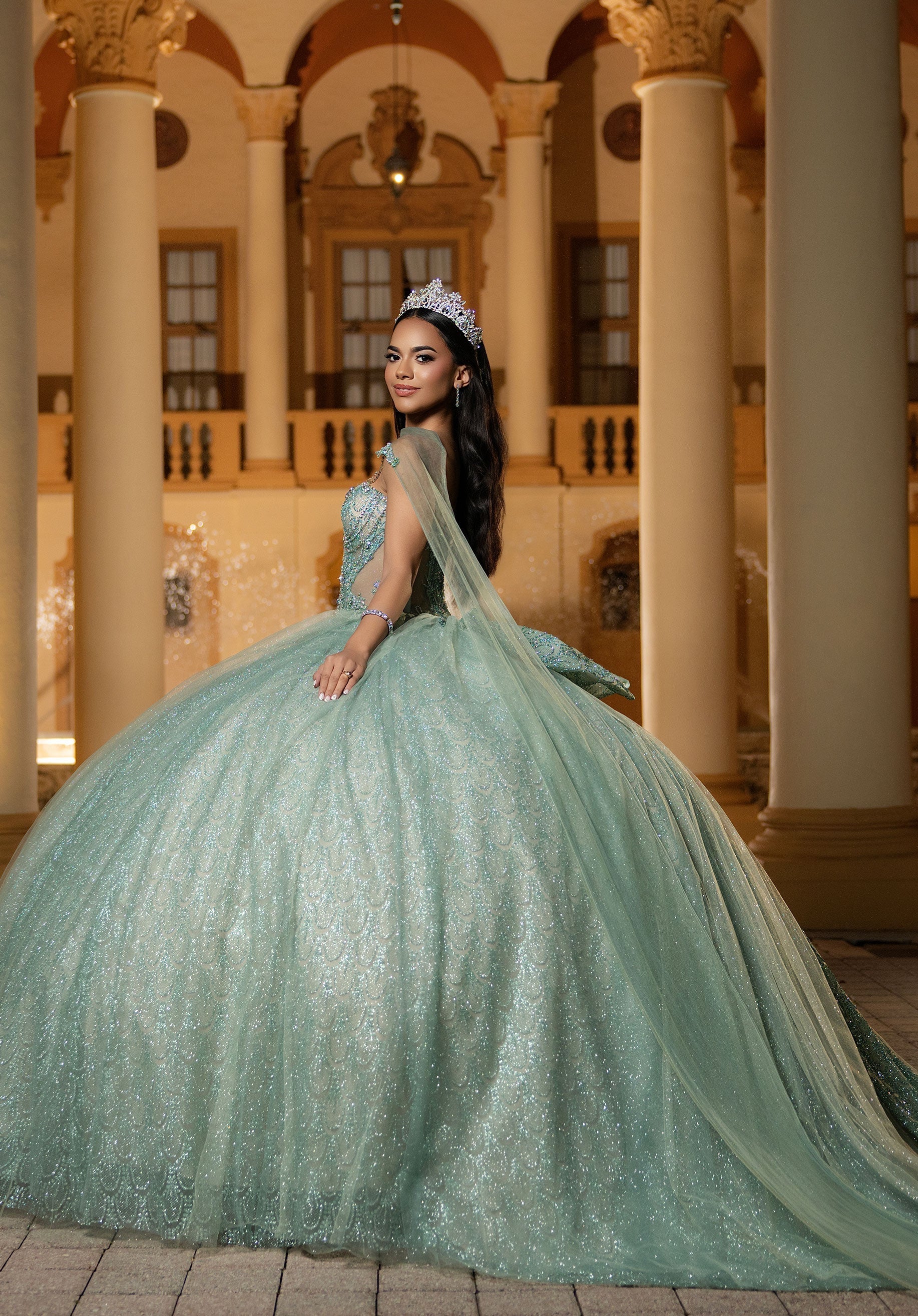 Sweetheart Floor-Length Tulle Quinceanera Ball Gown MGNY 4080063