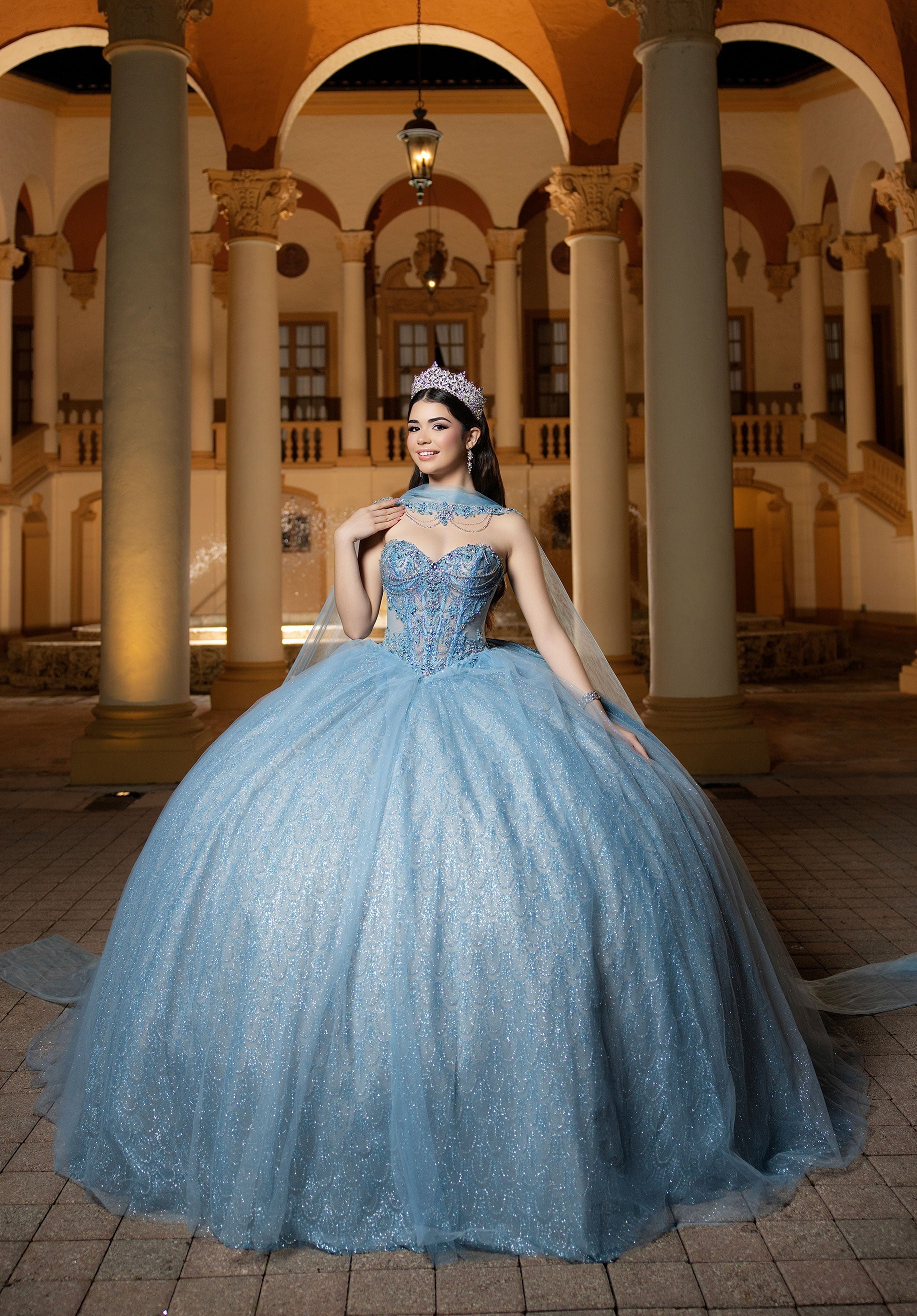 Sweetheart Floor-Length Tulle Quinceanera Ball Gown MGNY 4080063