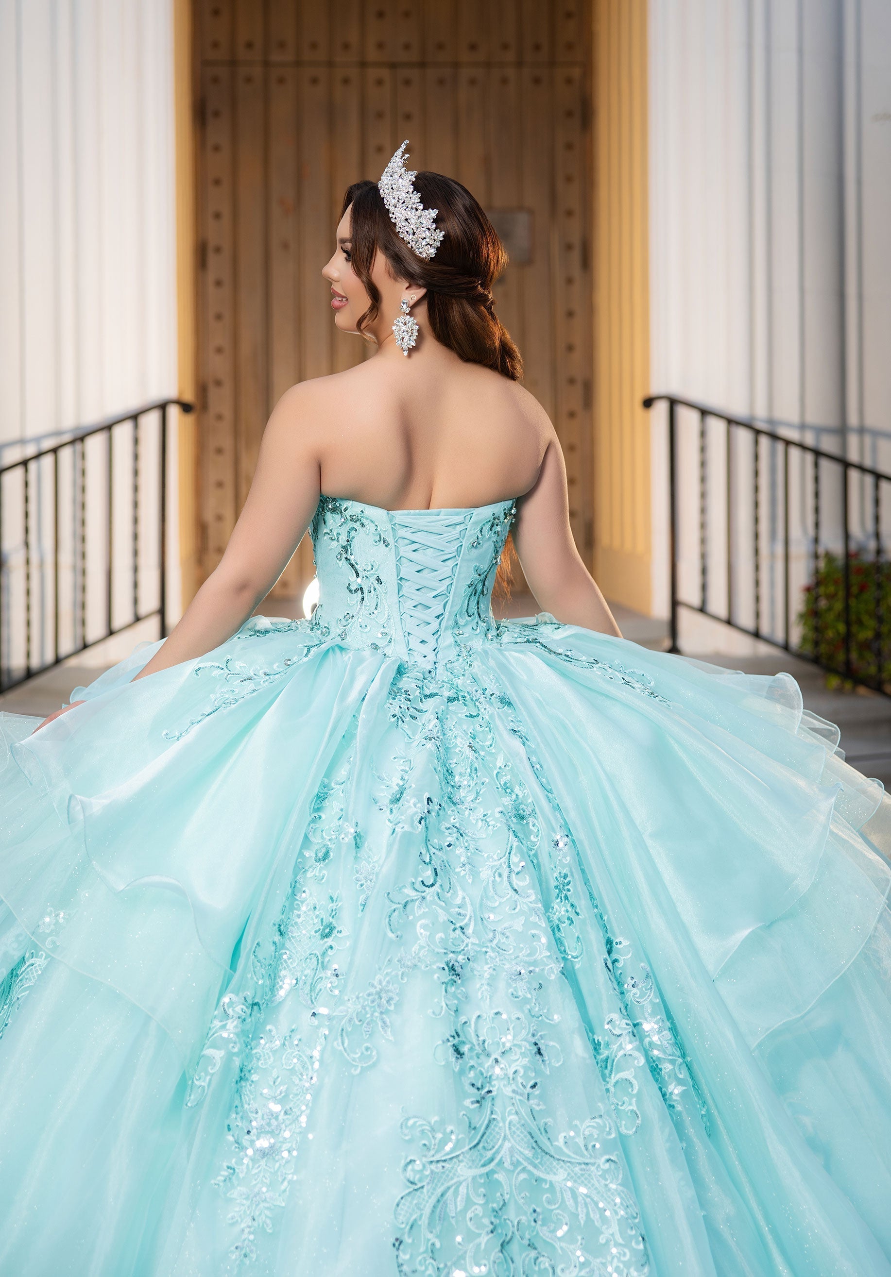 Sweetheart Floor-Length Tulle Quinceañera Ball Gown MGNY 4080064
