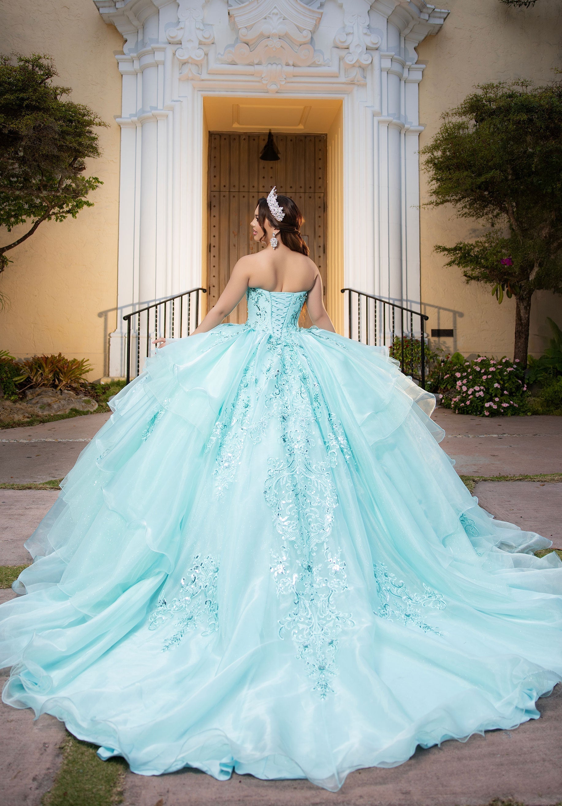 Sweetheart Floor-Length Tulle Quinceañera Ball Gown MGNY 4080064
