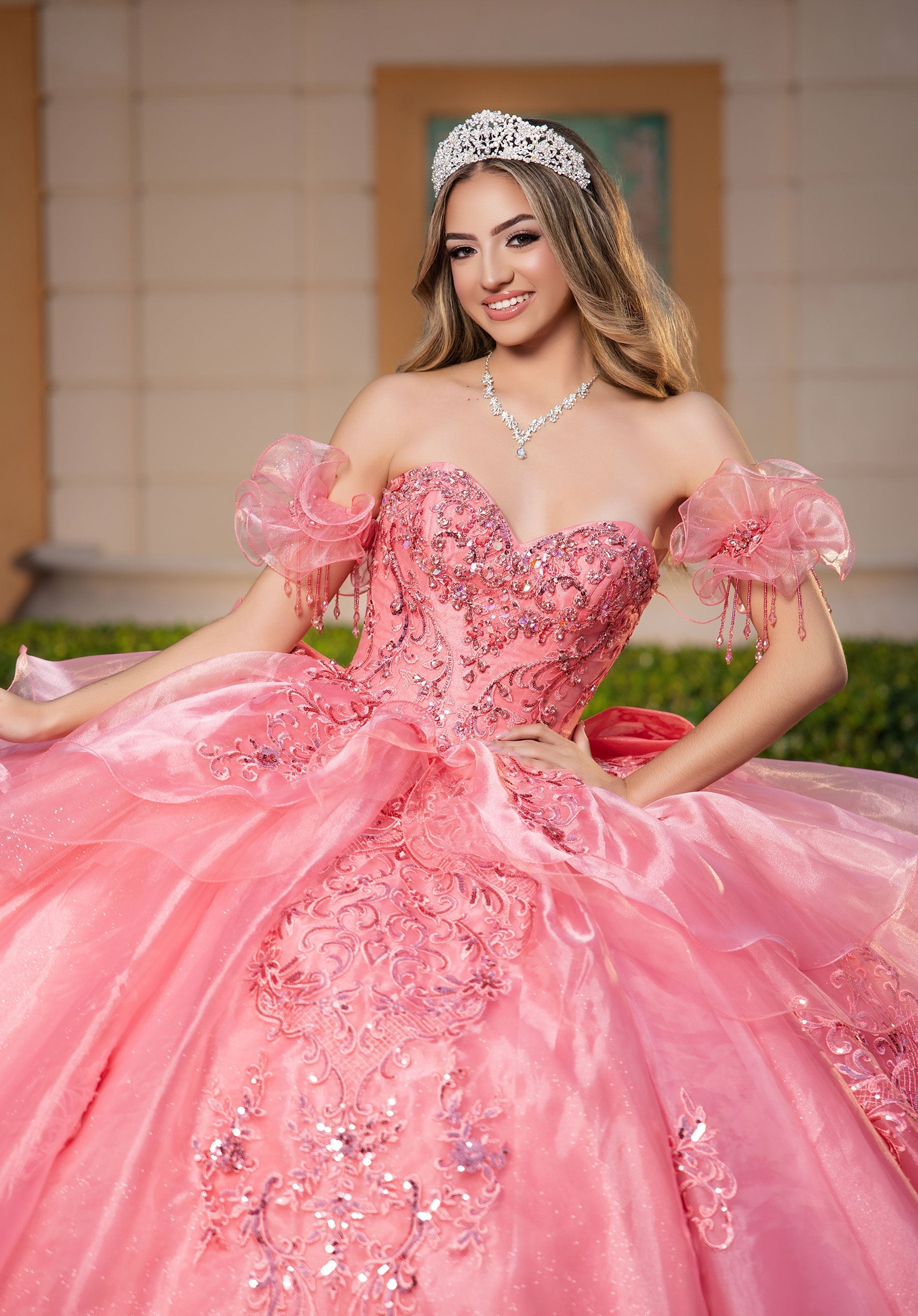 Sweetheart Floor-Length Tulle Quinceañera Ball Gown MGNY 4080064