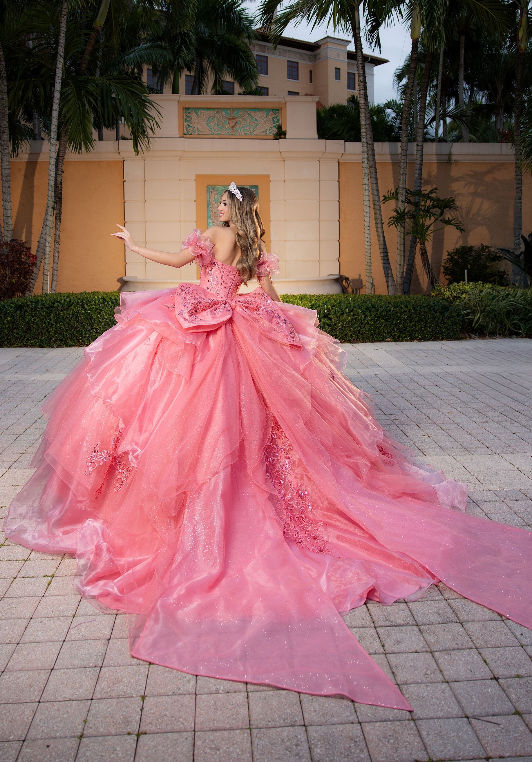 Sweetheart Floor-Length Tulle Quinceañera Ball Gown MGNY 4080064