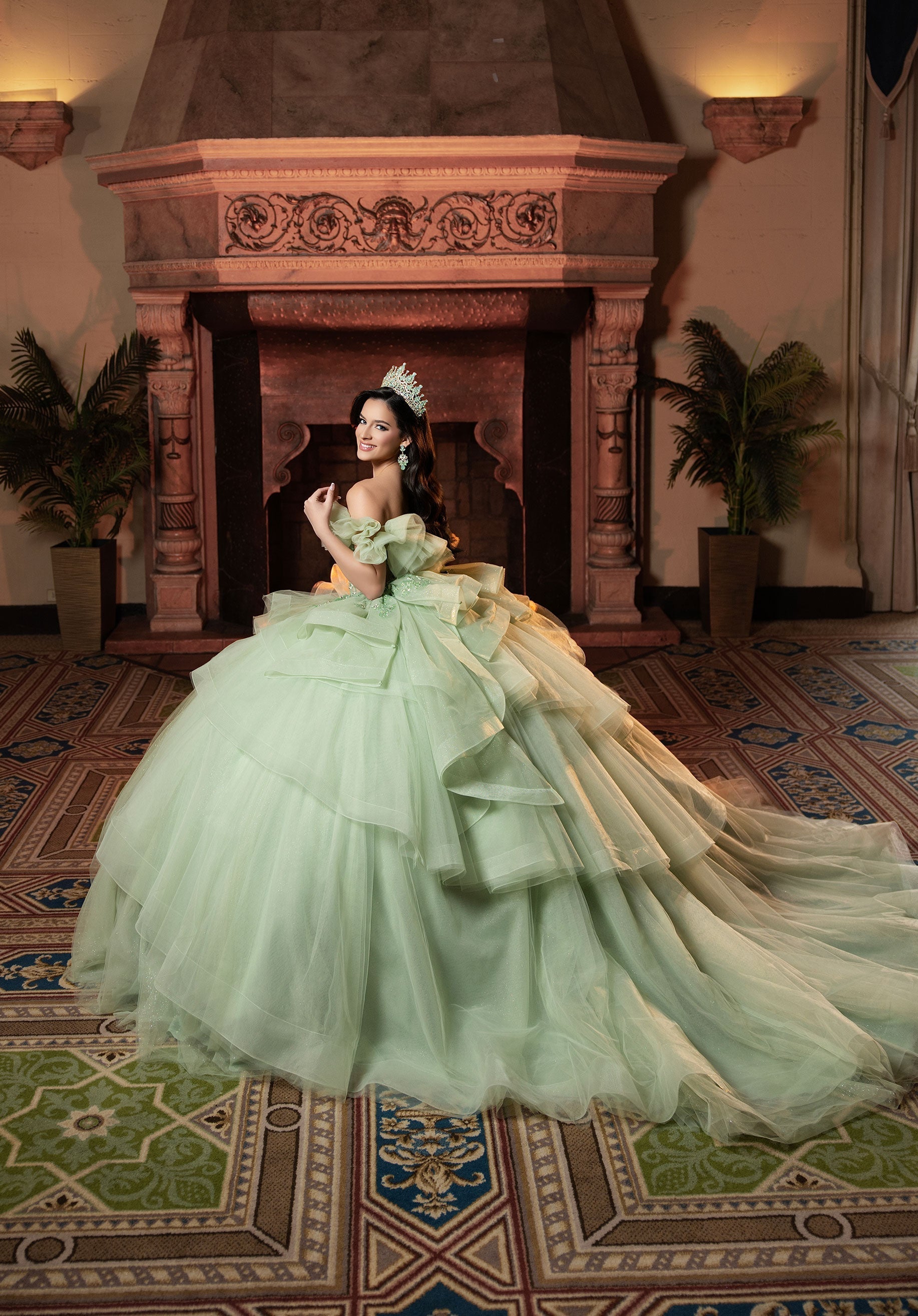 Sweetheart Floor-Length Tulle Quinceanera Ball Gown MGNY 4080066
