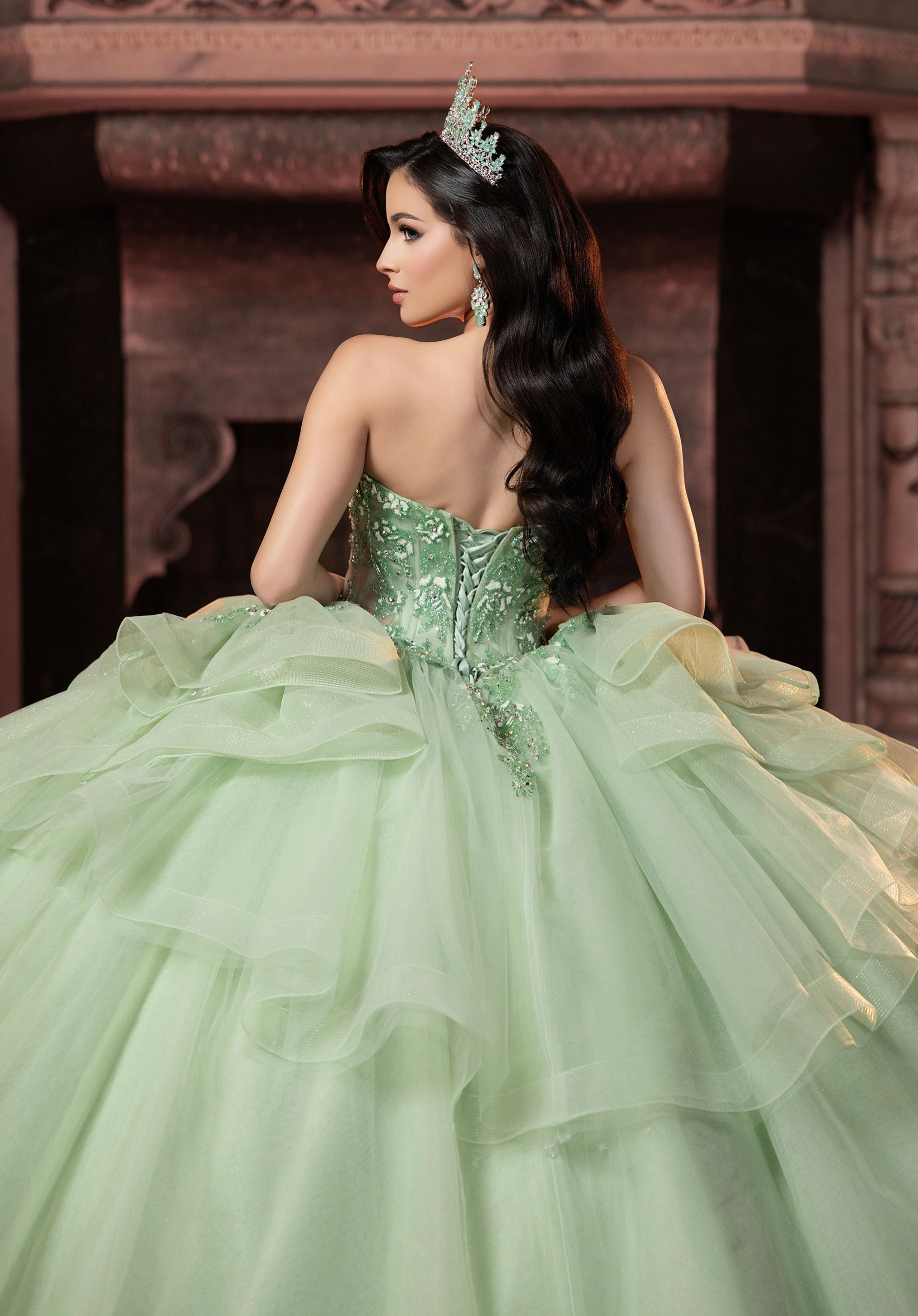 Sweetheart Floor-Length Tulle Quinceanera Ball Gown MGNY 4080066