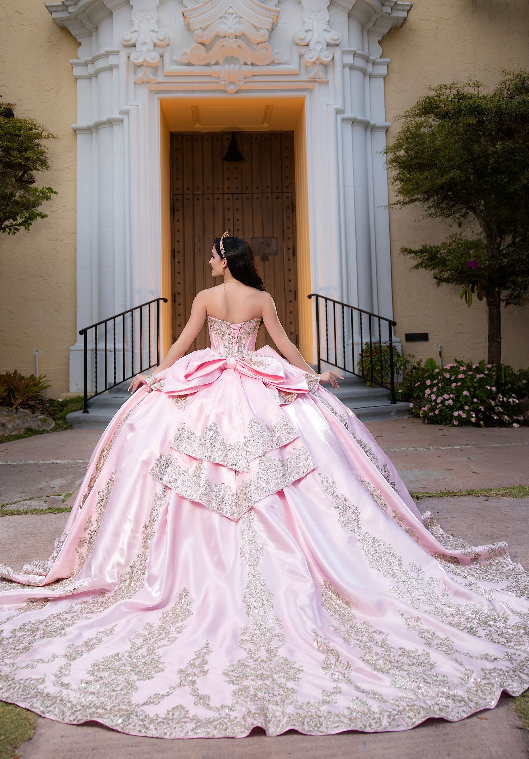 Sweetheart Floor-Length Satin Quinceanera Ball Gown MGNY 4080067