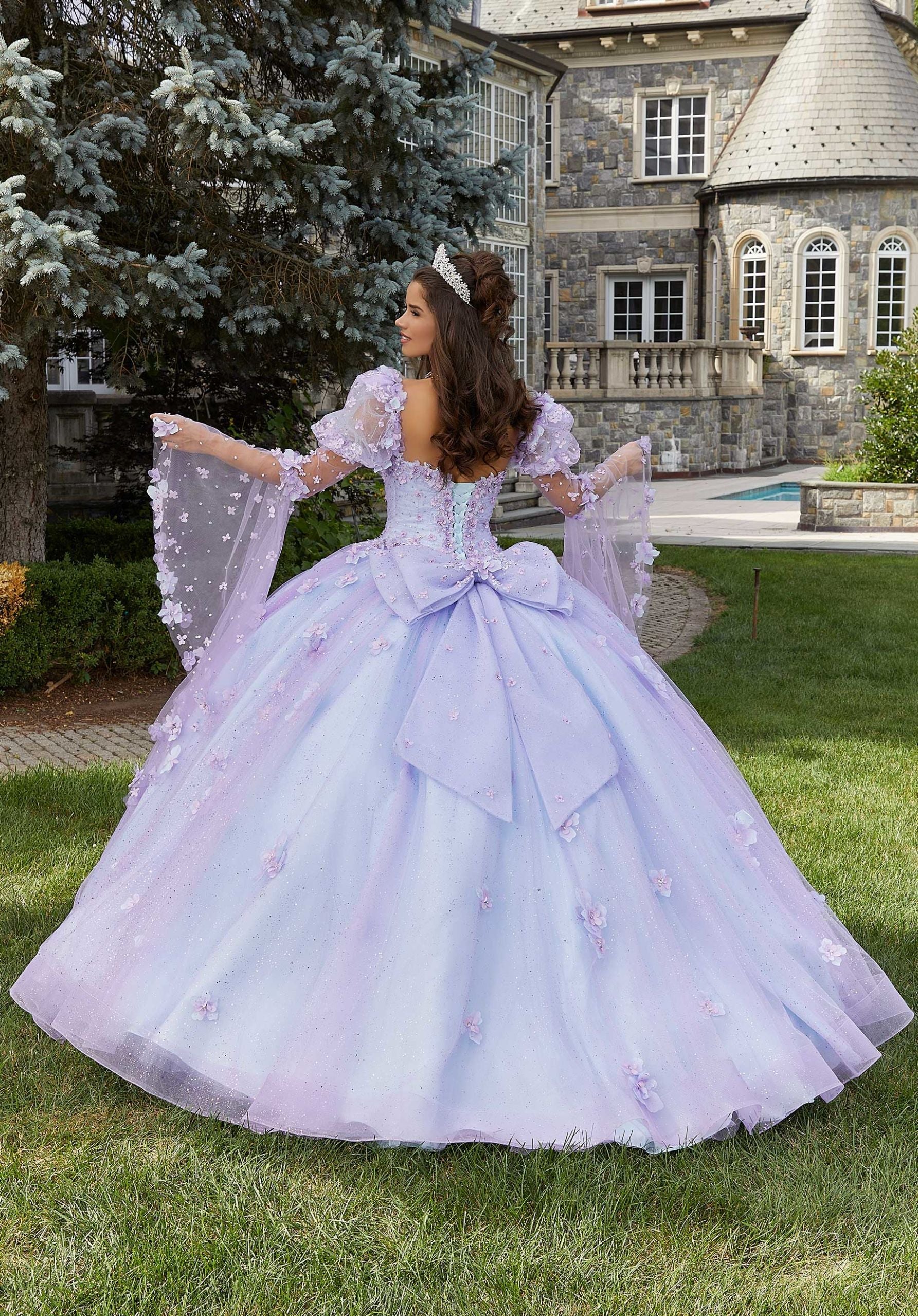 Sweetheart Floor-Length Tulle Quinceañera Ball Gown MGNY Madeline Gardner New York 60174