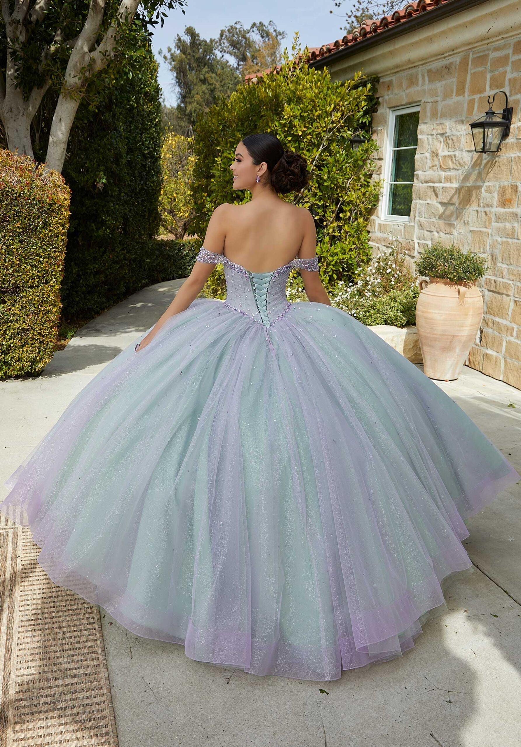 Sweetheart Floor-Length Tulle Quinceañera Ball Gown MGNY 60184