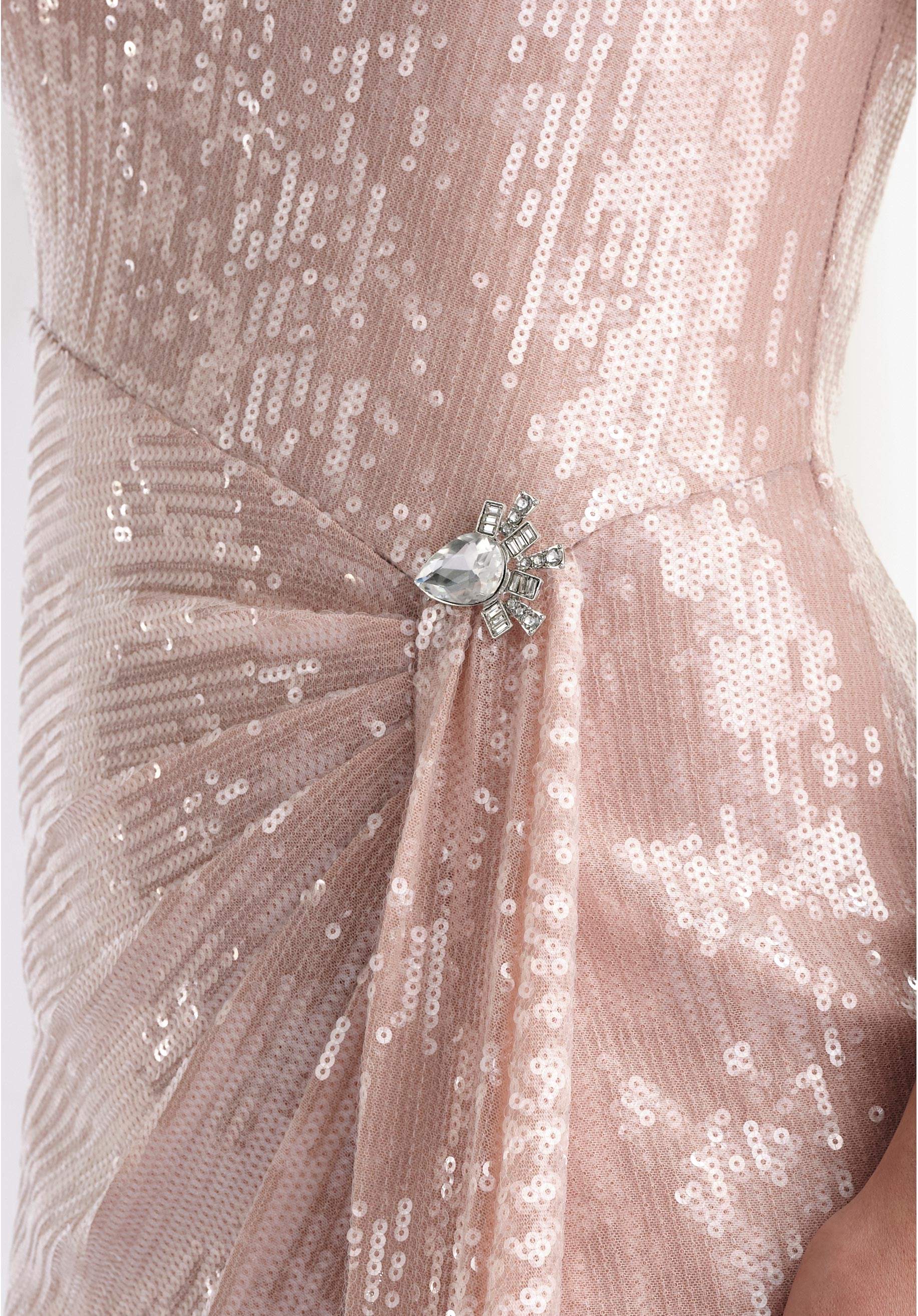 Formal Dresses Sequin Long Formal Dress Blush