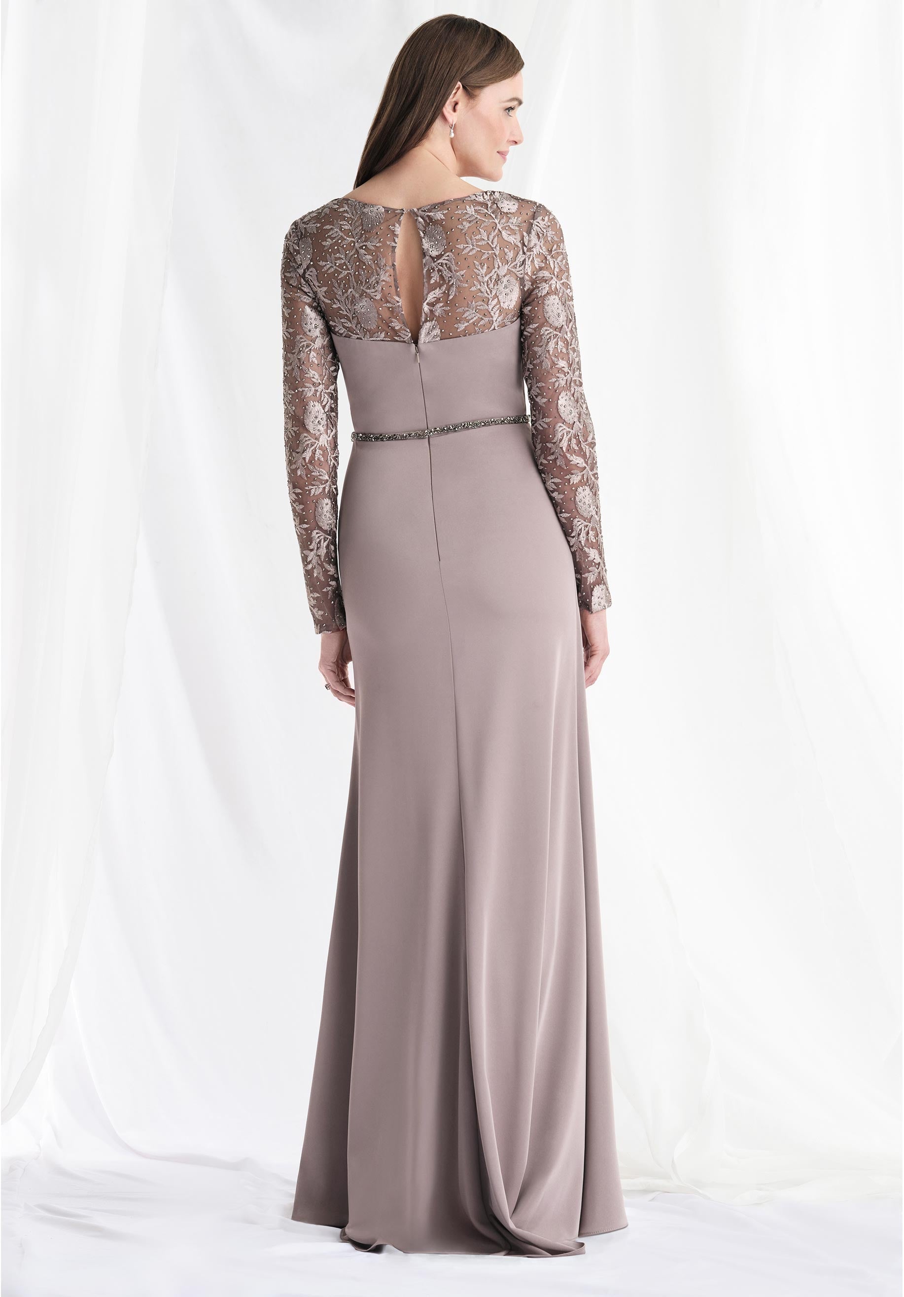 Mother of the Bride Dresses Lace Long Formal Mother of the Bride Dress Mocha