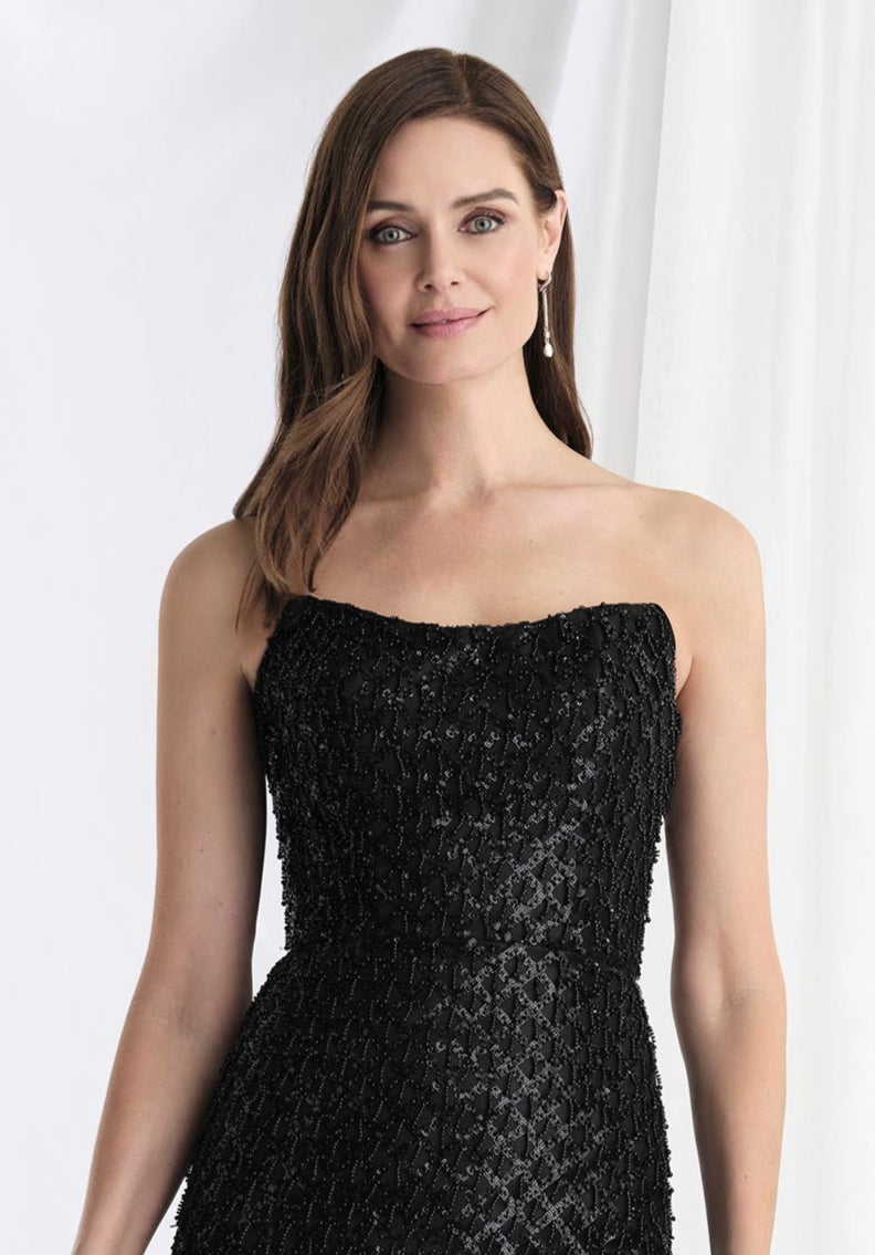Prom Dresses Beaded Formal Long Prom Dress Black