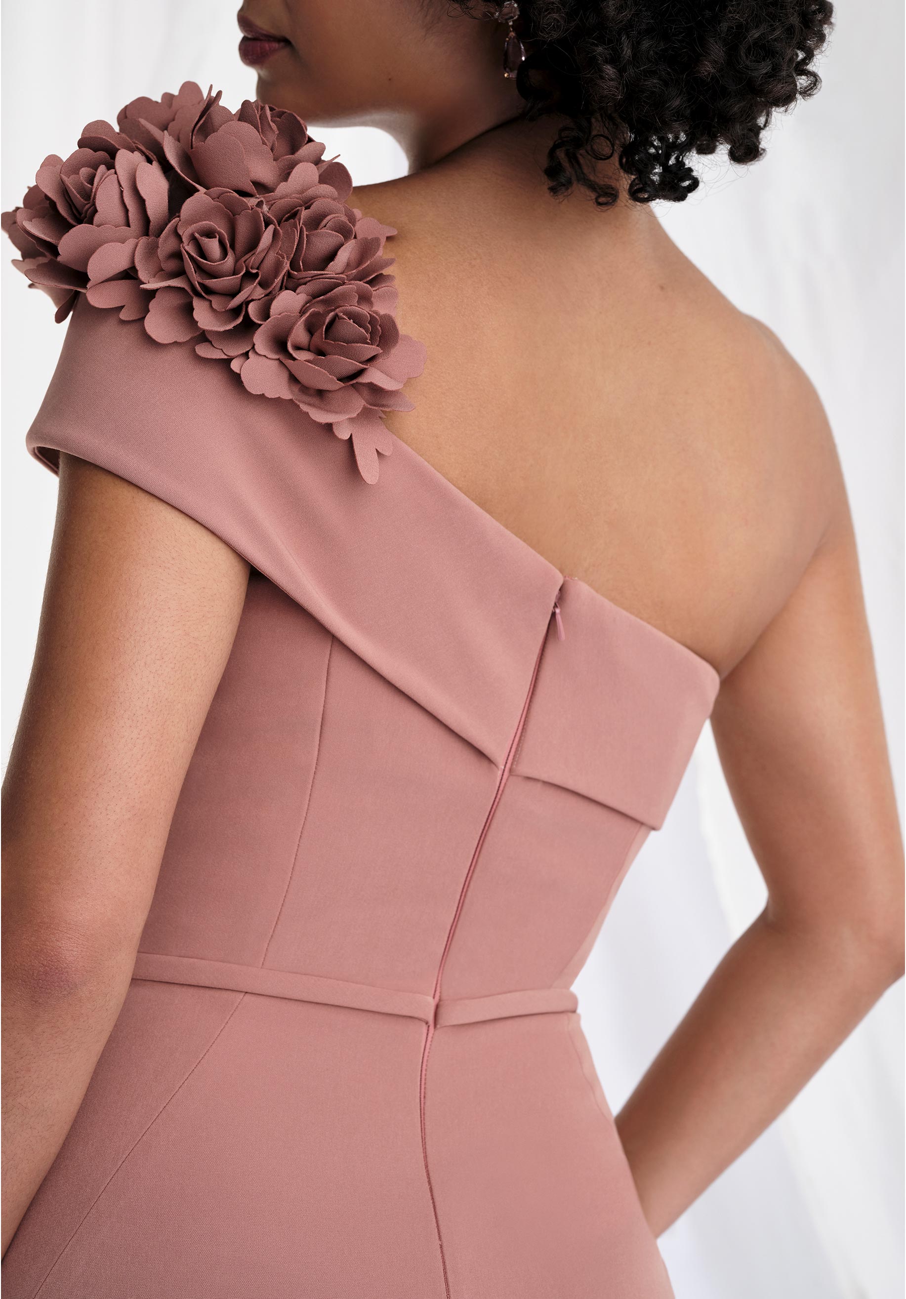 Formal Dresses Long Formal 3D Floral Applique Dress Rose