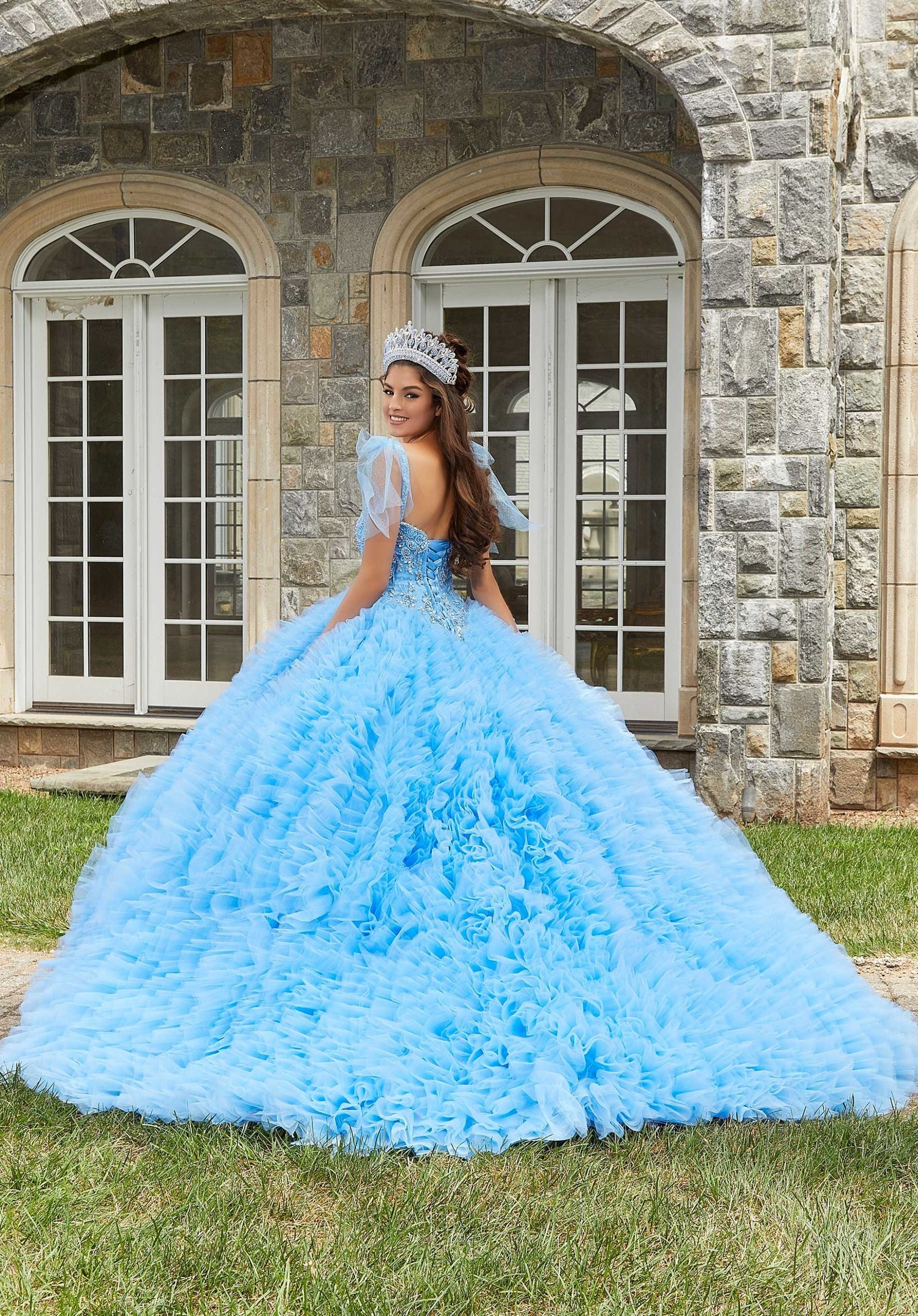 Sweetheart Floor-Length Tulle Quinceañera Ball Gown MGNY Madeline Gardner New York 89410