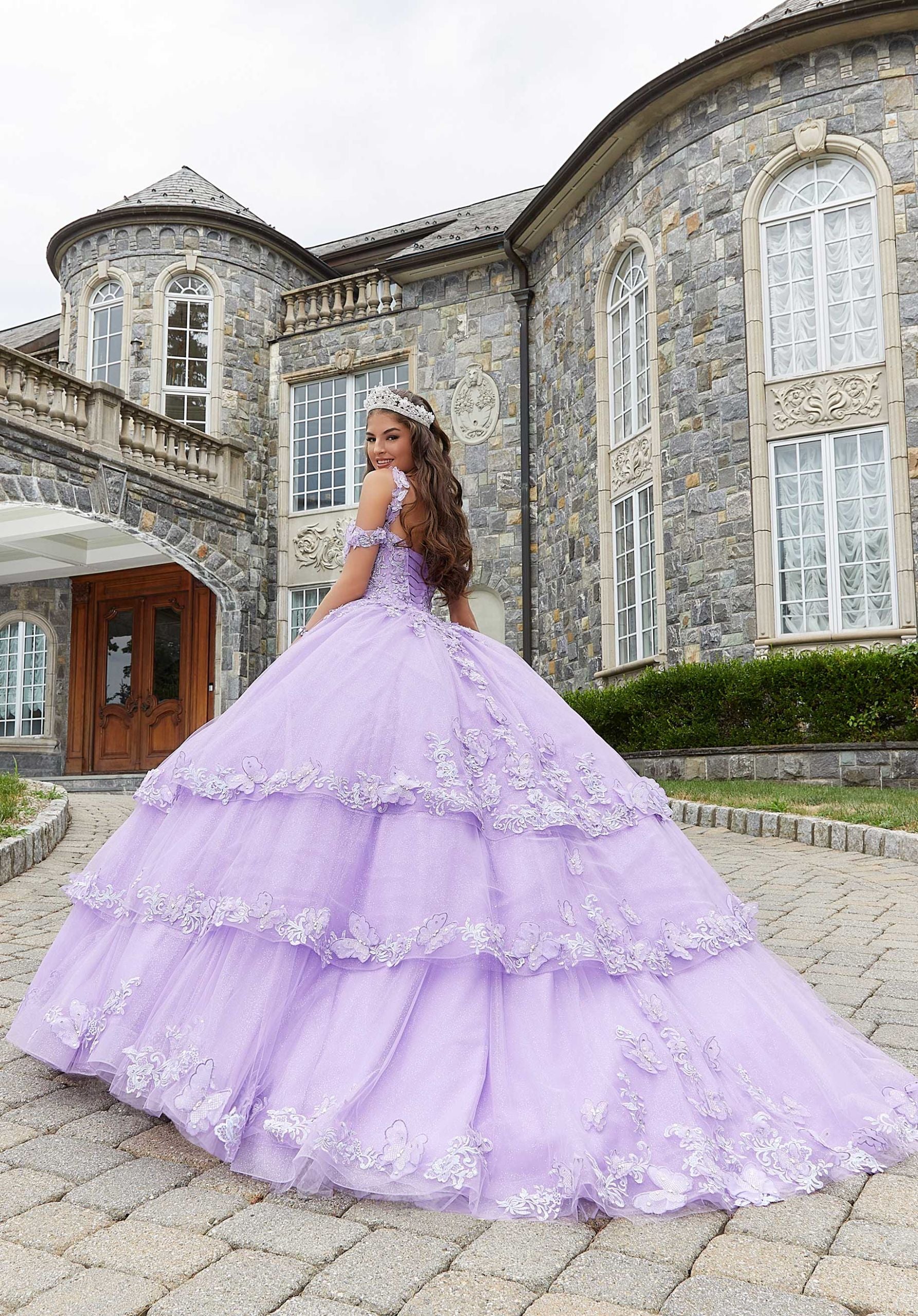 Sweetheart Floor-Length Tulle Quinceañera Ball Gown MGNY Madeline Gardner New York 89414