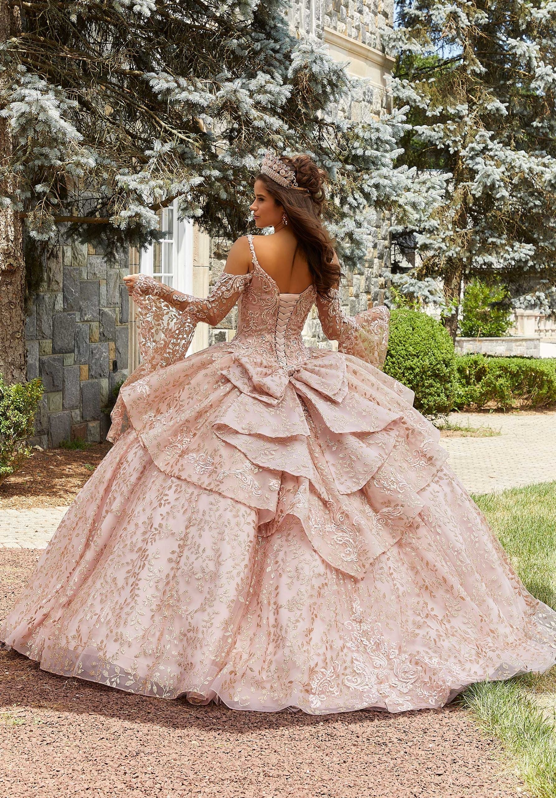 Sweetheart Floor-Length Tulle Quinceañera Ball Gown MGNY Madeline Gardner New York 89416