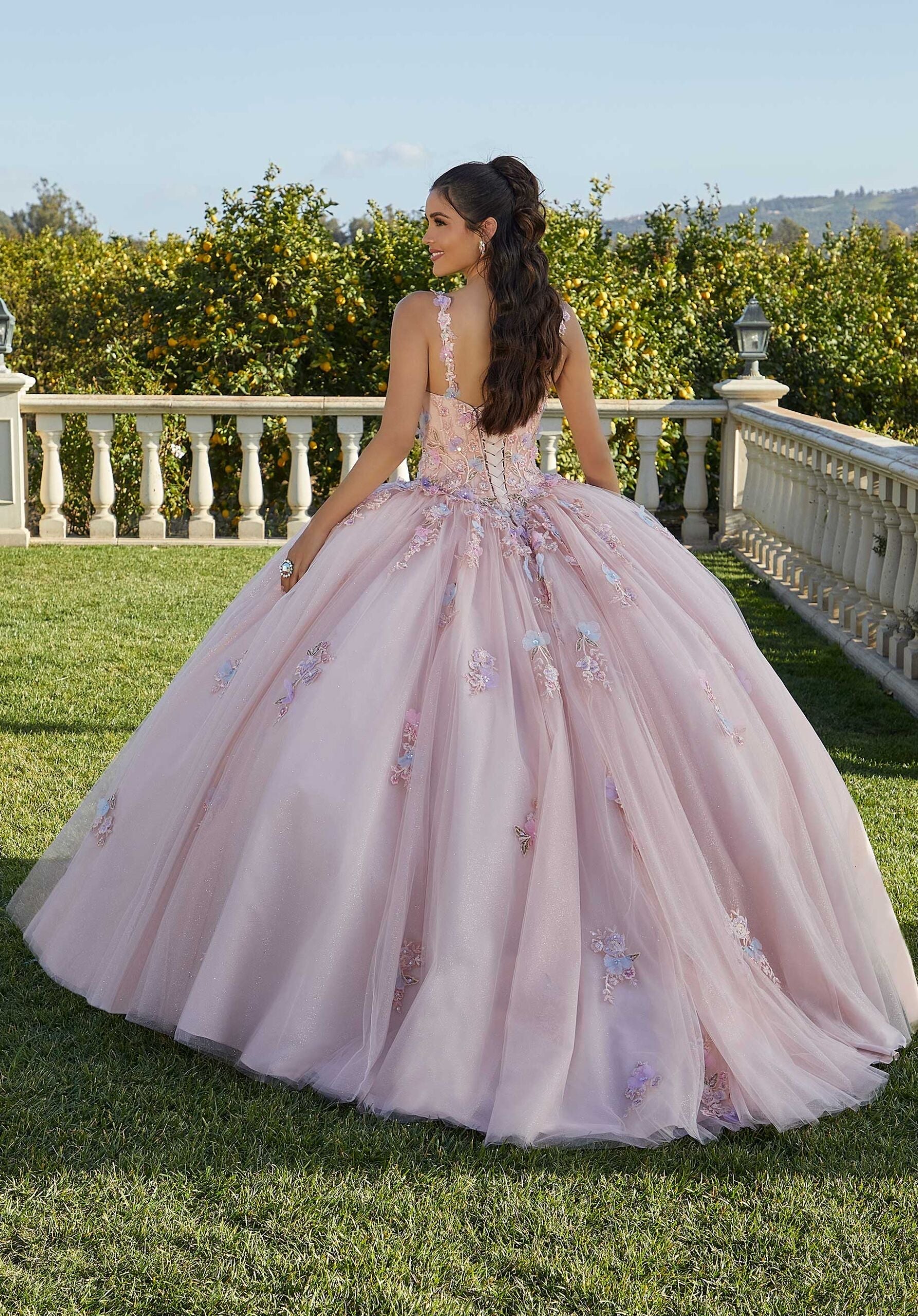 Sweetheart Floor-Length Tulle Quinceañera Ball Gown MGNY Madeline Gardner New York 89424