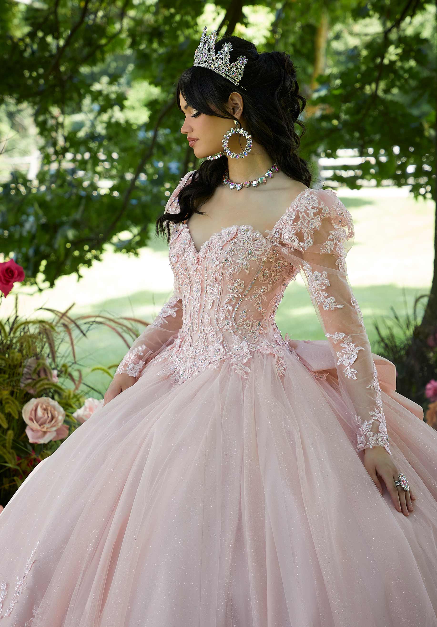Sweetheart Floor-Length Tulle Quinceañera Ball Gown MGNY Madeline Gardner New York 89443