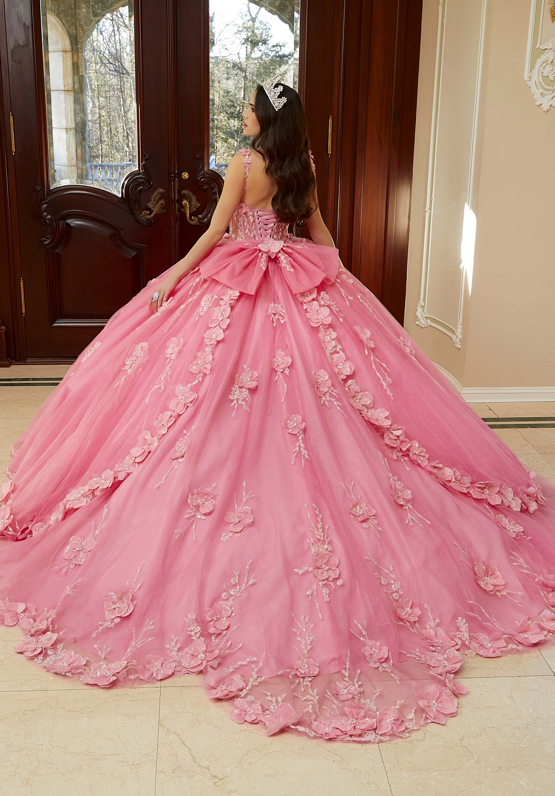 Sweetheart Floor-Length Tulle Quinceañera Ball Gown MGNY 89475