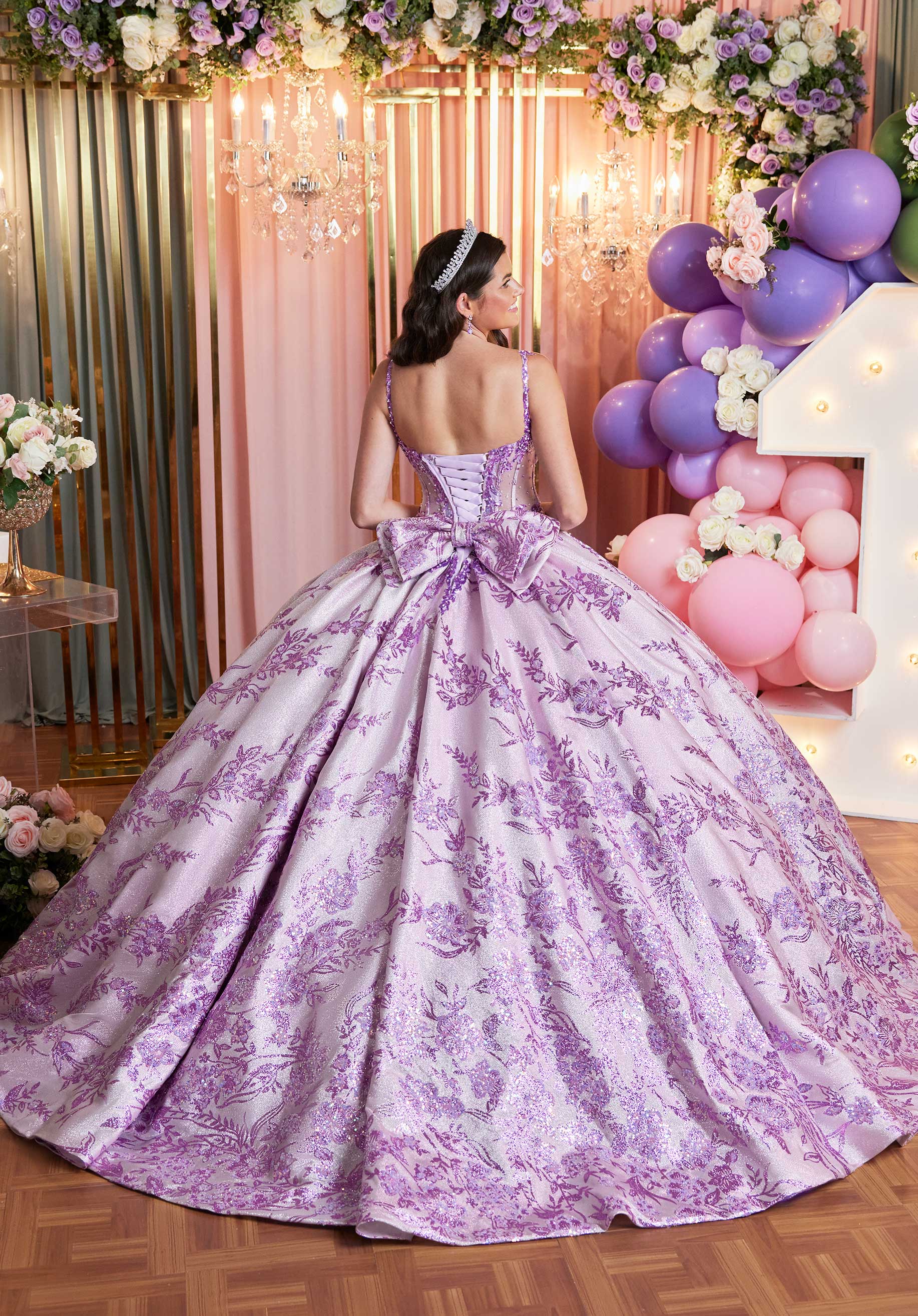 Quinceniera Dresses Quinceanera Dress Metallic Long Ball Gown Purple