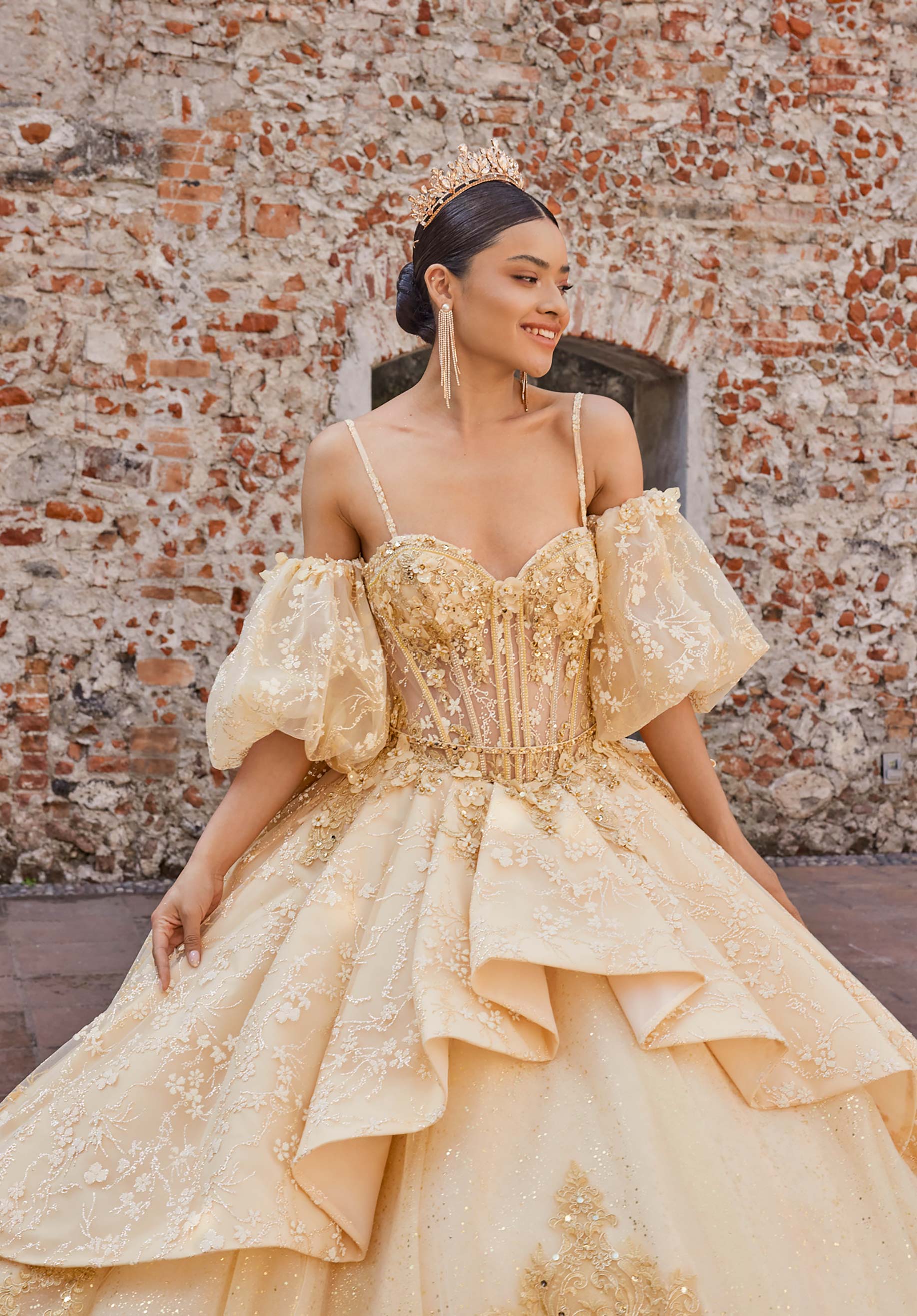 Sweetheart Floor-Length Tulle Quinceañera Ball Gown MGNY Madeline Gardner New York 89537