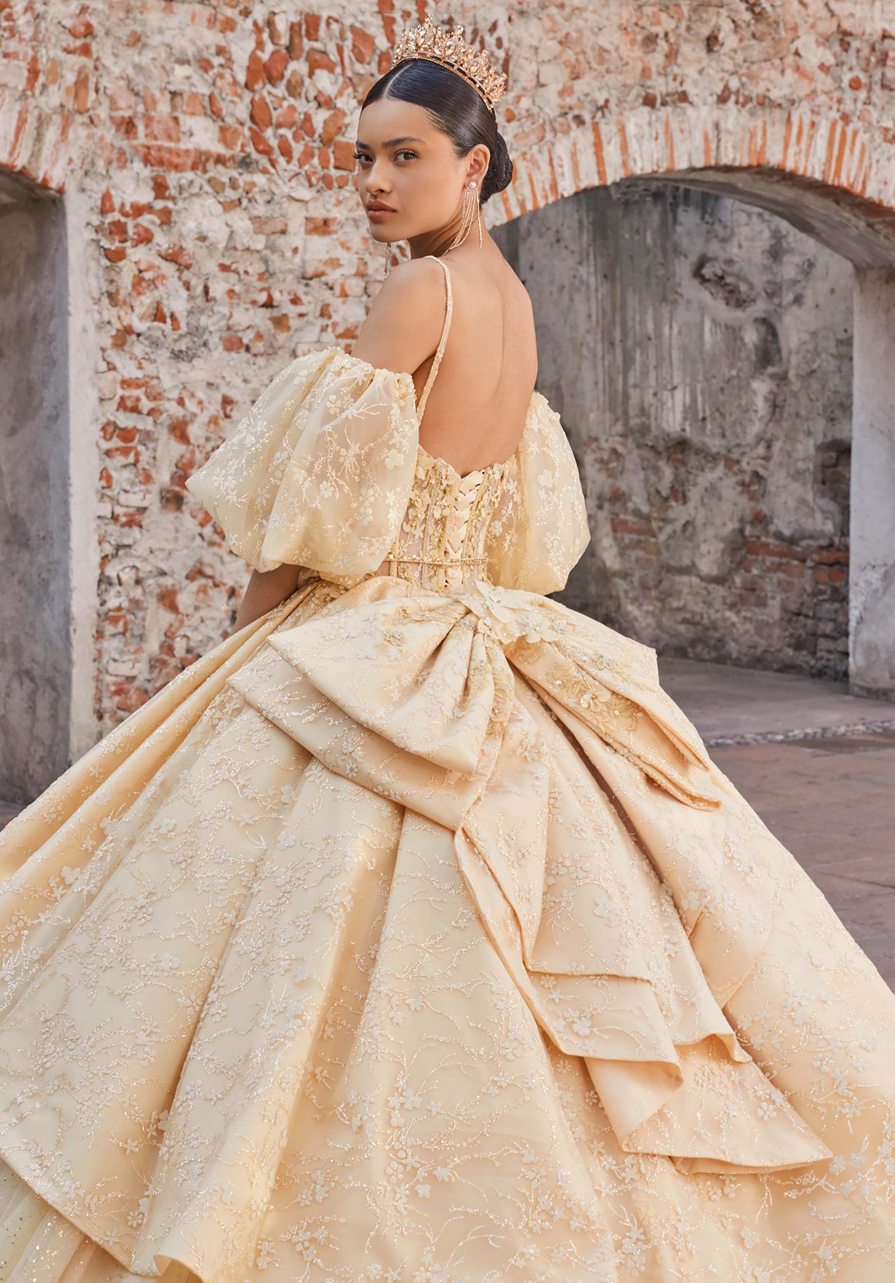 Sweetheart Floor-Length Tulle Quinceañera Ball Gown MGNY Madeline Gardner New York 89537