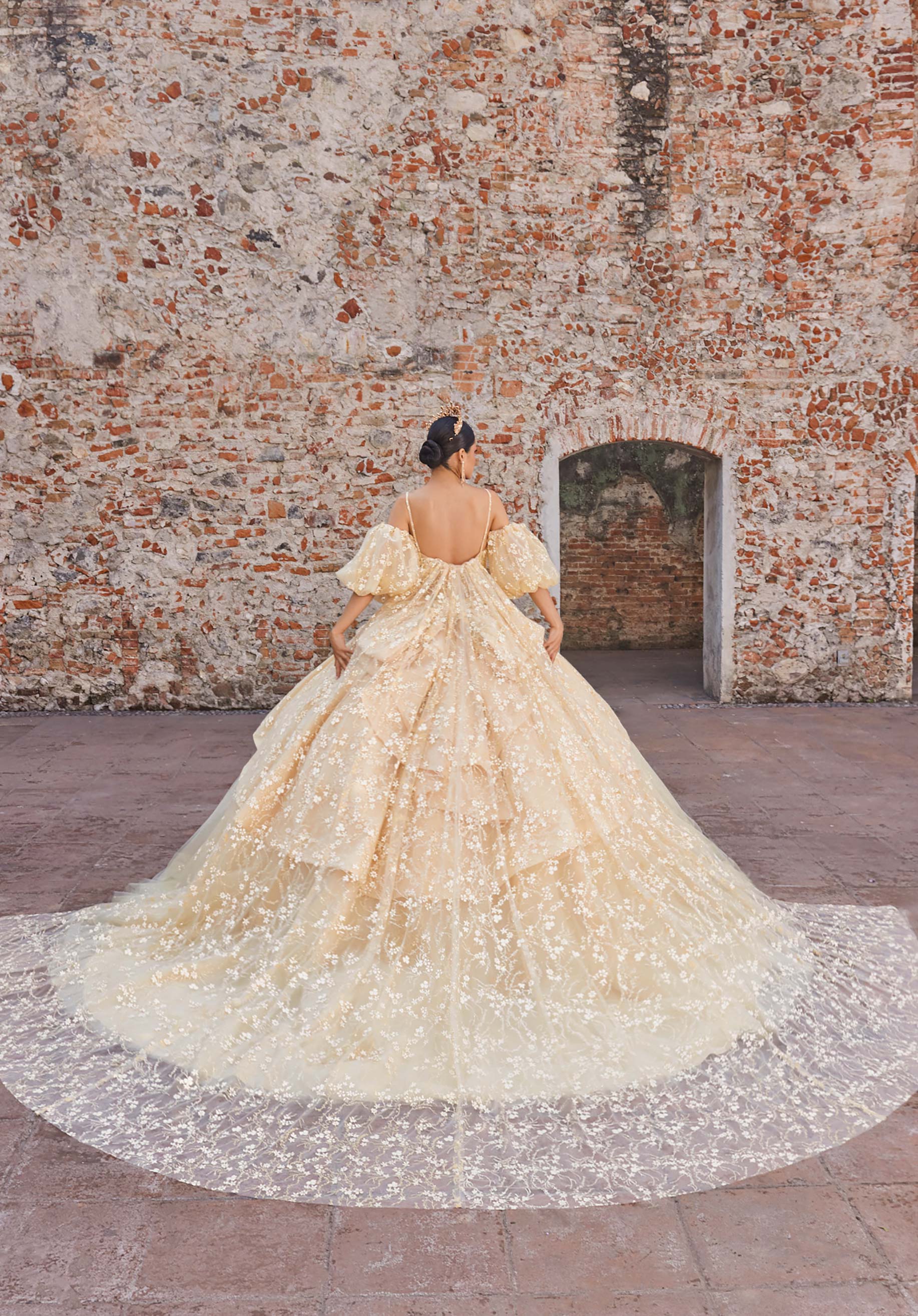 Sweetheart Floor-Length Tulle Quinceañera Ball Gown MGNY Madeline Gardner New York 89537