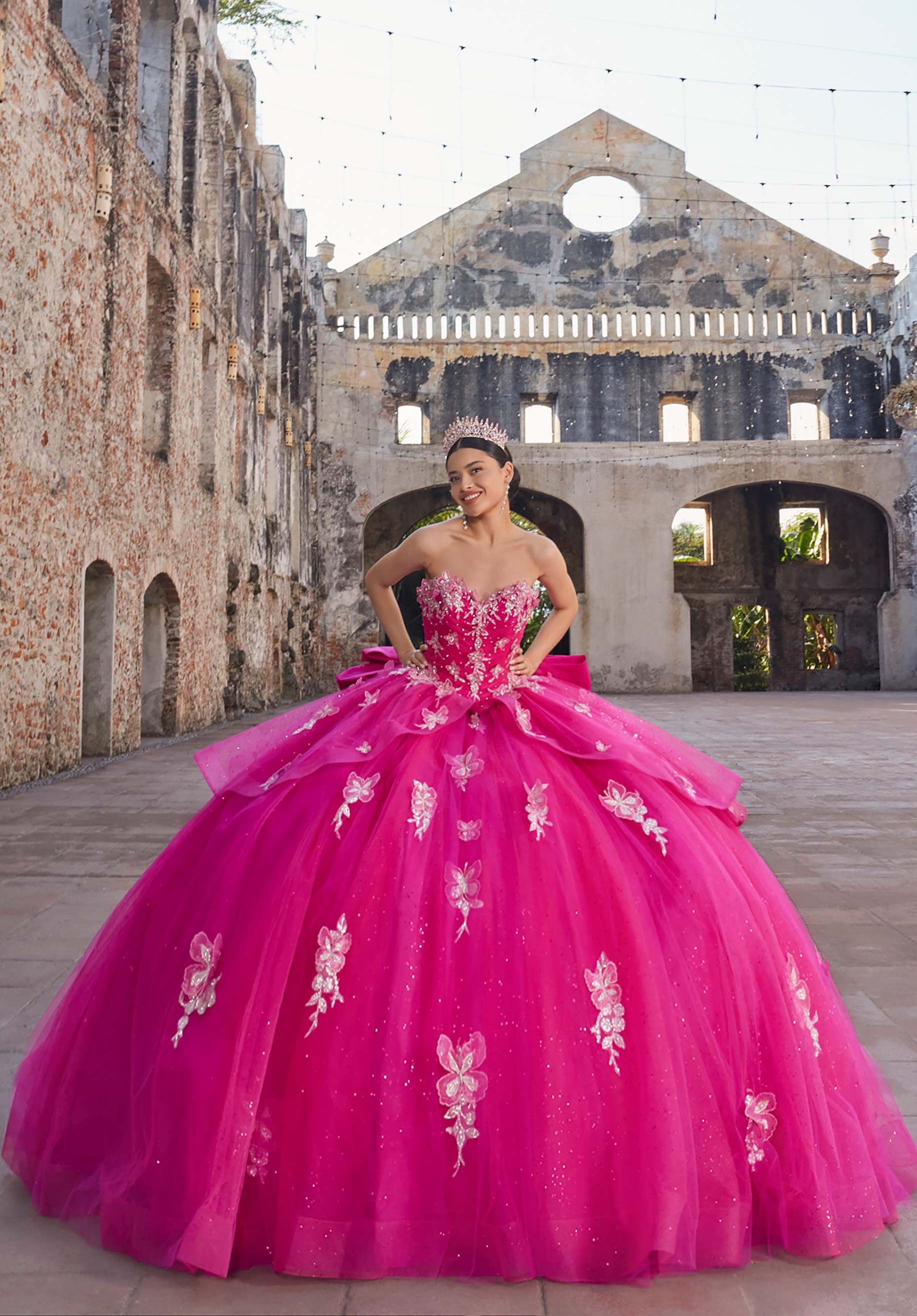 Sweetheart Floor-Length Tulle Quinceañera Ball Gown MGNY Madeline Gardner New York 89548