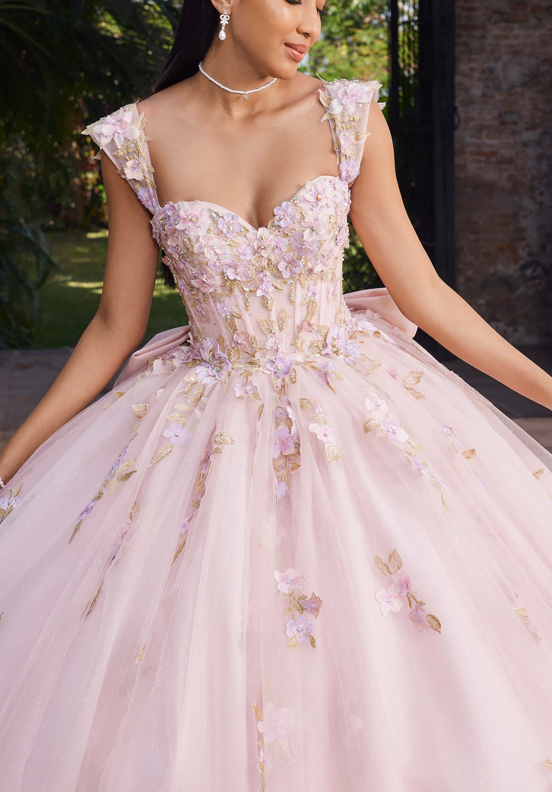Sweetheart Floor-Length Tulle Quinceañera Ball Gown MGNY Madeline Gardner New York 89550