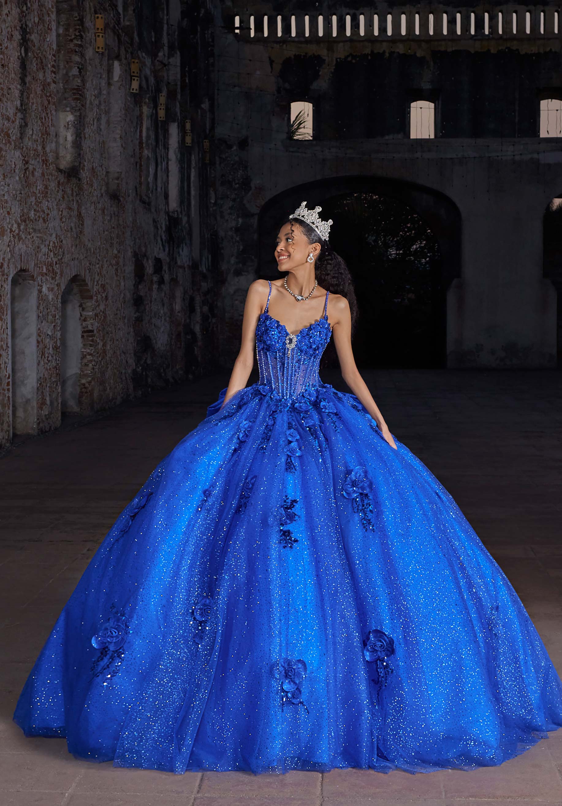 Sweetheart Floor-Length Tulle Quinceañera Ball Gown MGNY Madeline Gardner New York 89553