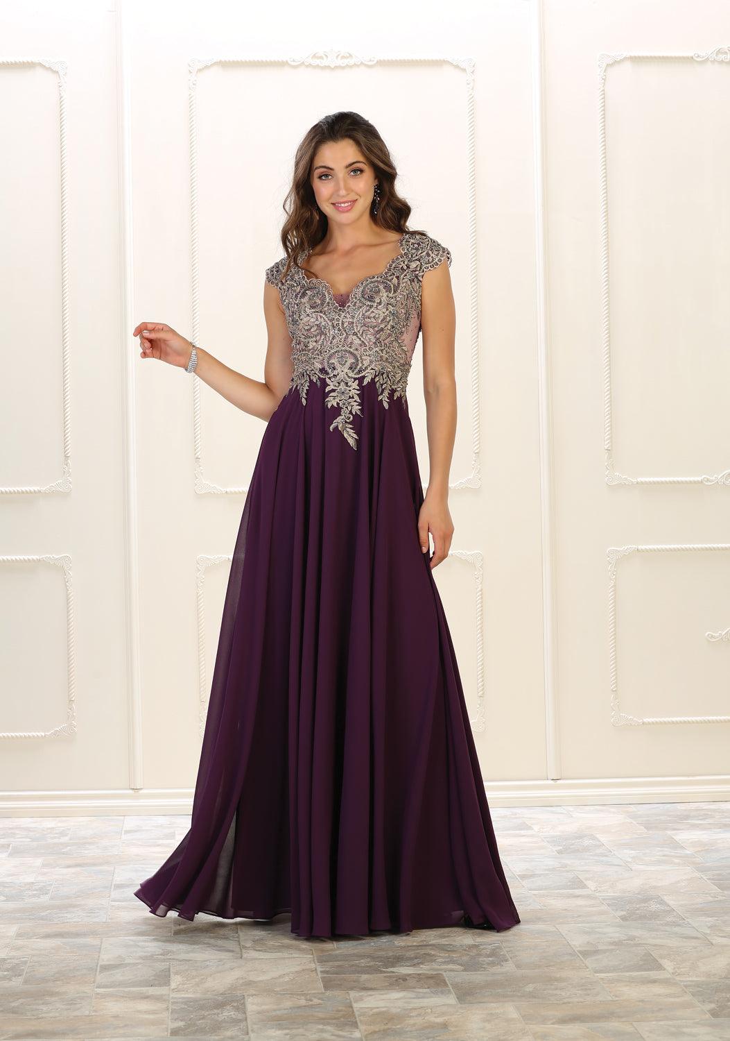 Prom Dress Long Evening Gown Plus Size Formal - The Dress Outlet May Queen