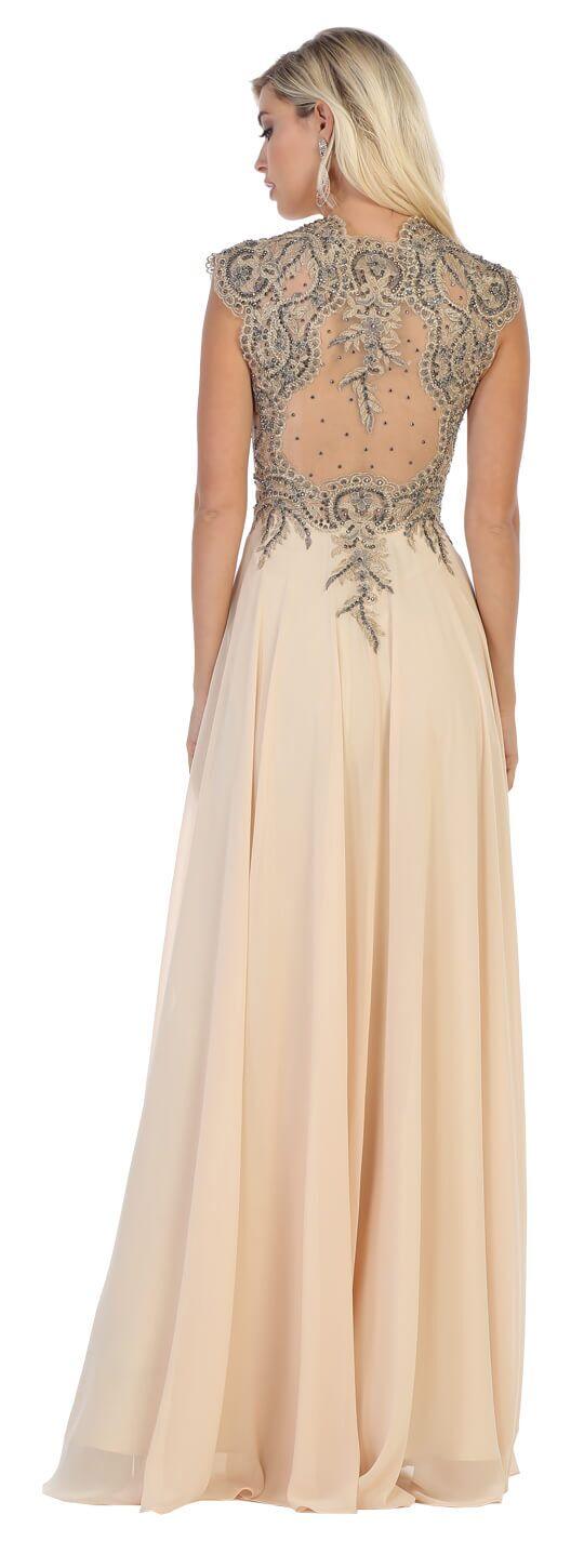 Prom Dress Long Evening Gown Plus Size Formal - The Dress Outlet May Queen