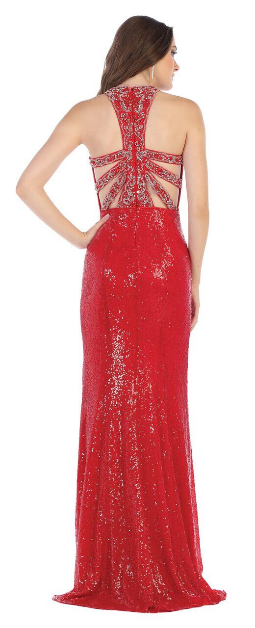 Prom Long Dress Beaded Party Gown - The Dress Outlet May Queen