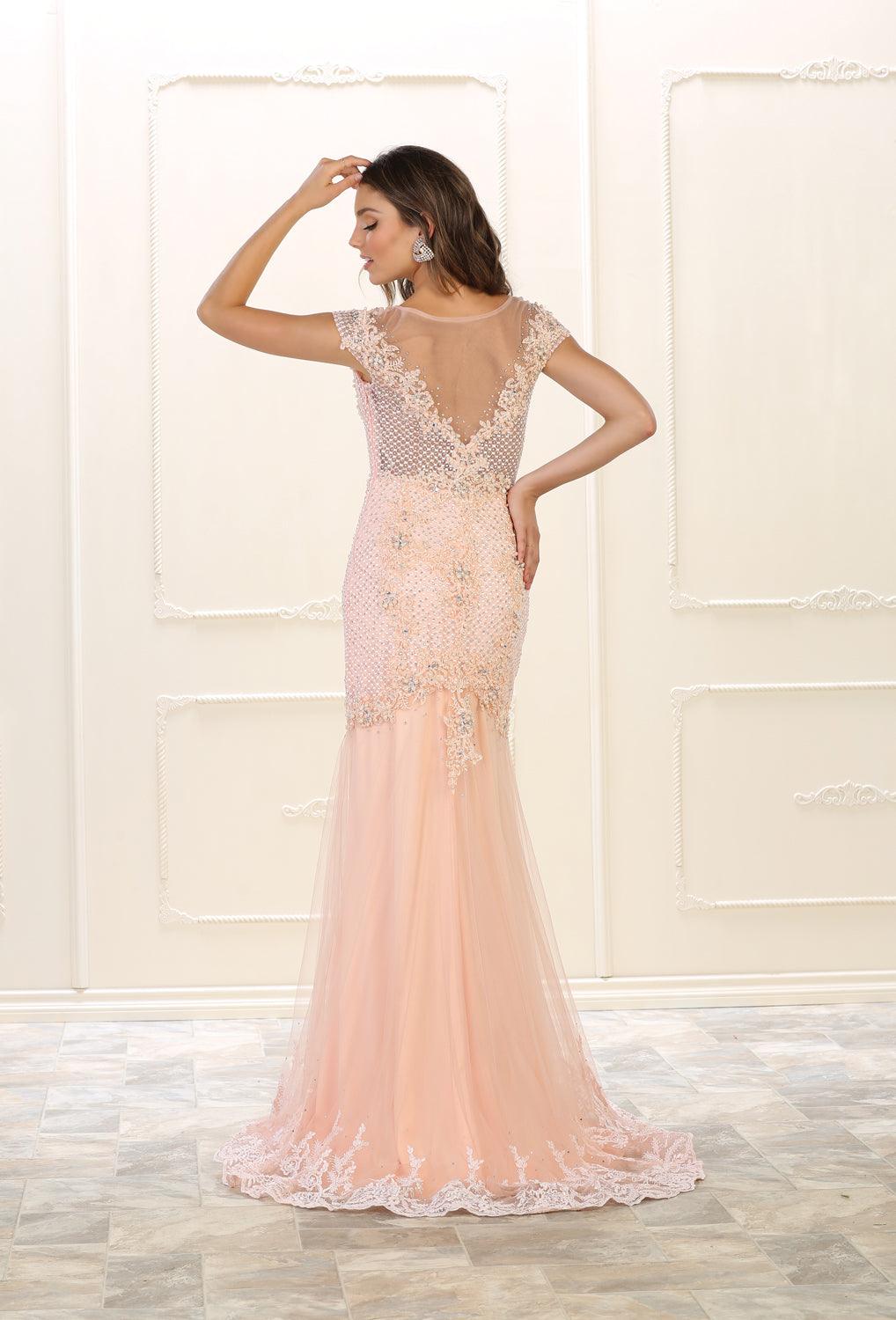 Prom Long Dress Evening Gown Plus Size Formal - The Dress Outlet May Queen