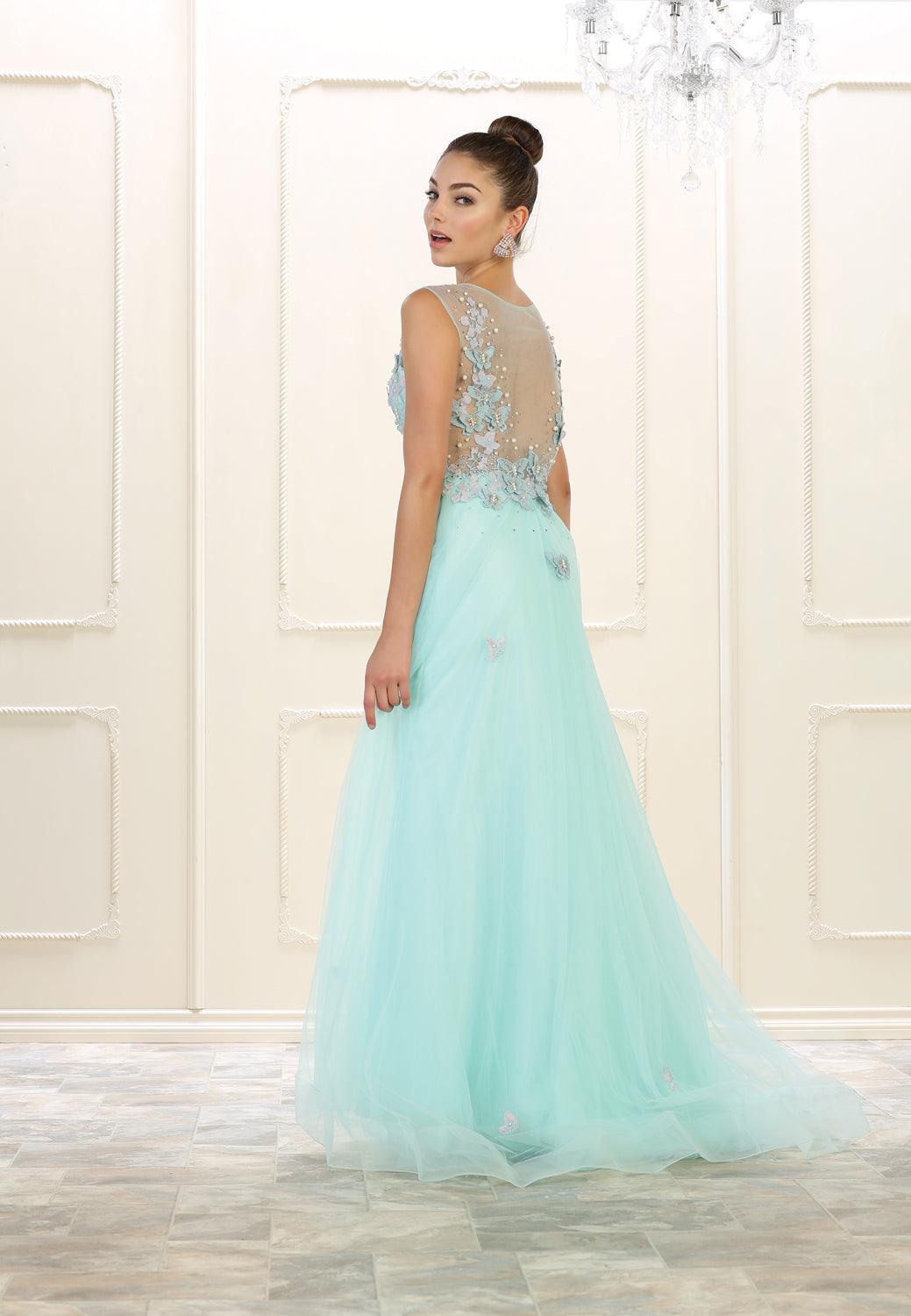 Prom Long Dress Evening Plus Size Gown Formal - The Dress Outlet May Queen