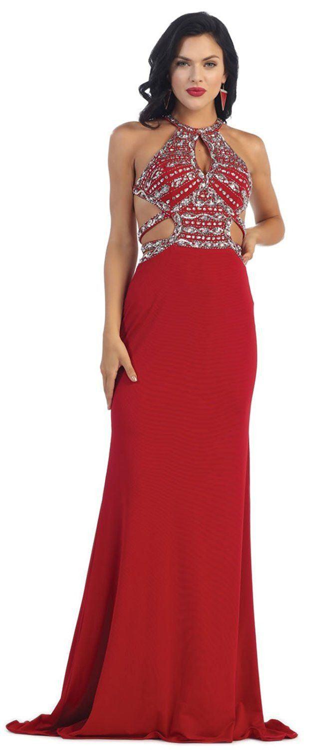 Prom Long Dress Formal Evening Gown Low Back - The Dress Outlet May Queen