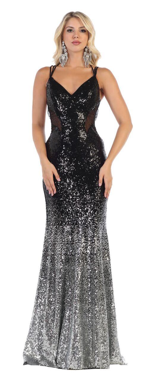 Prom Long Dress Formal Evening Open Back - The Dress Outlet May Queen