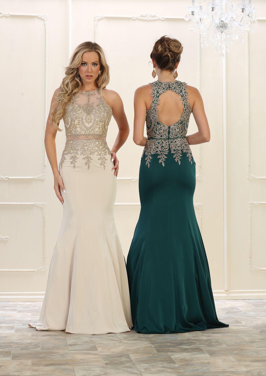 Prom Long Dress Homecoming Plus Size Evening Formal Gown - The Dress Outlet May Queen