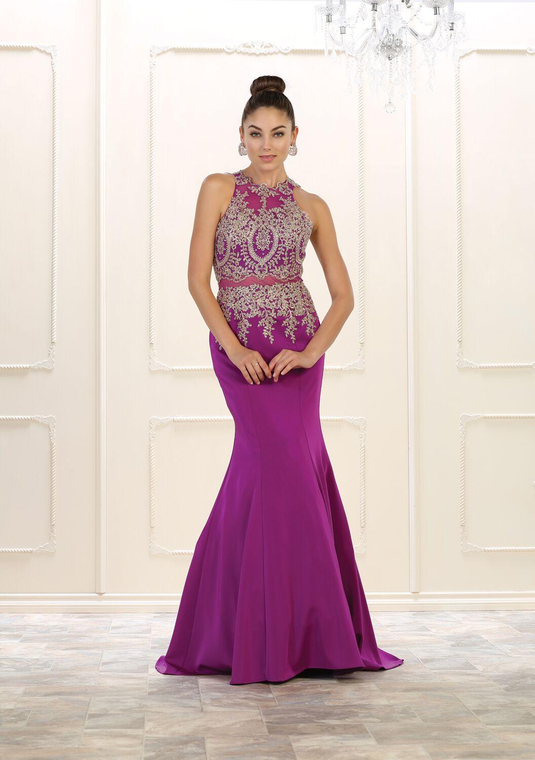Prom Long Dress Homecoming Plus Size Evening Formal Gown - The Dress Outlet May Queen