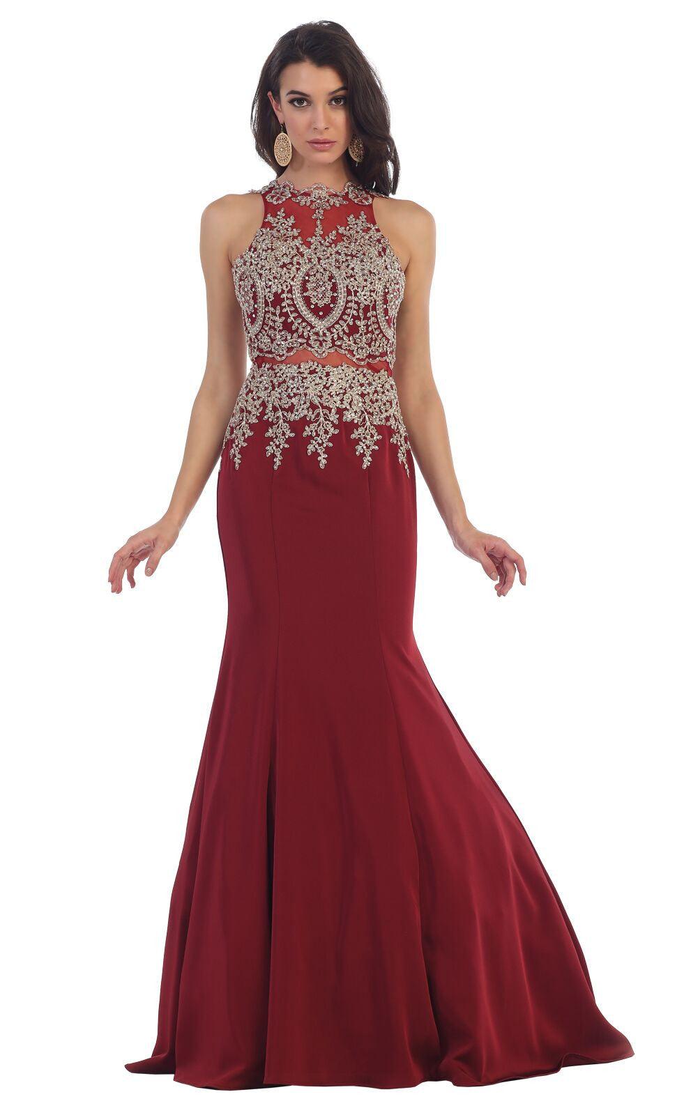 Prom Long Dress Homecoming Plus Size Evening Formal Gown - The Dress Outlet May Queen