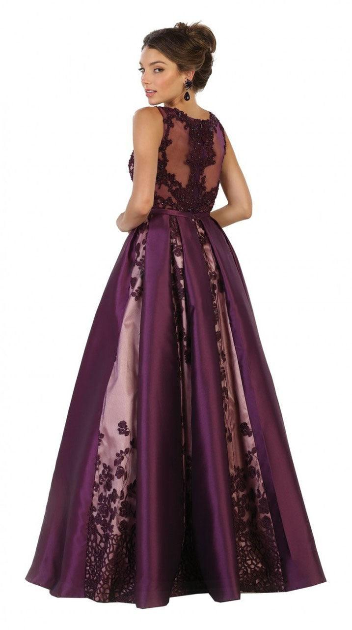 Prom Long Dress Plus Size Formal Ball Gown - The Dress Outlet May Queen