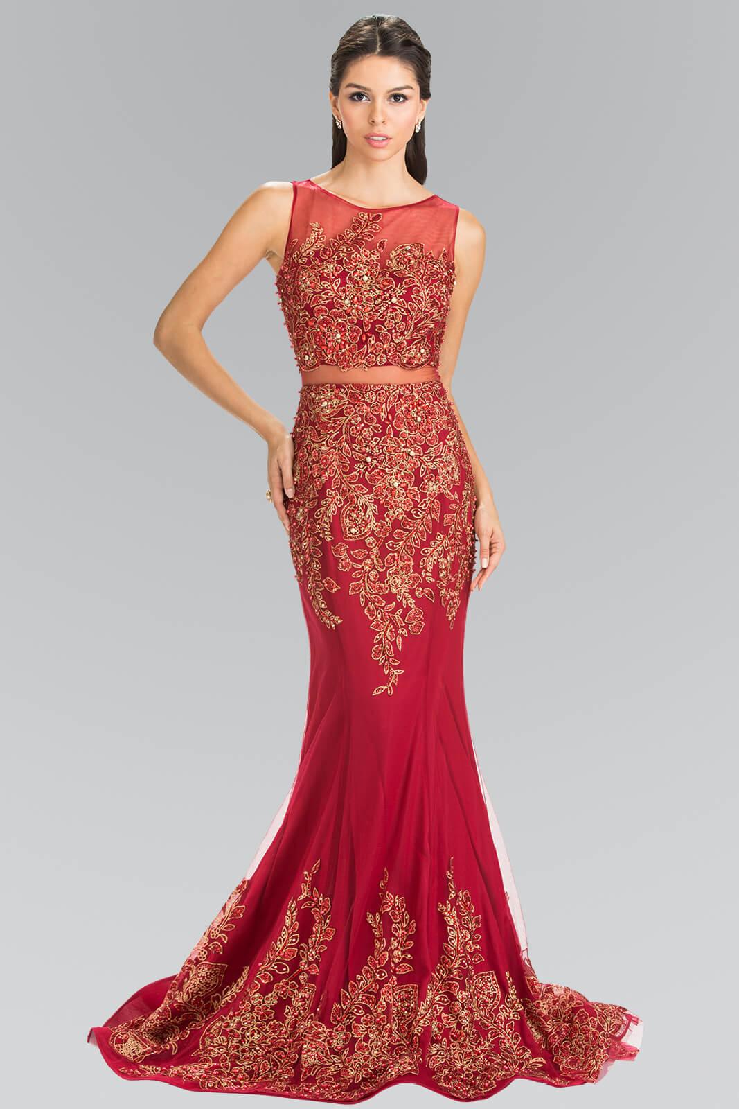 Burgundy Prom Long Formal Dress Sleeveless Evening Gown