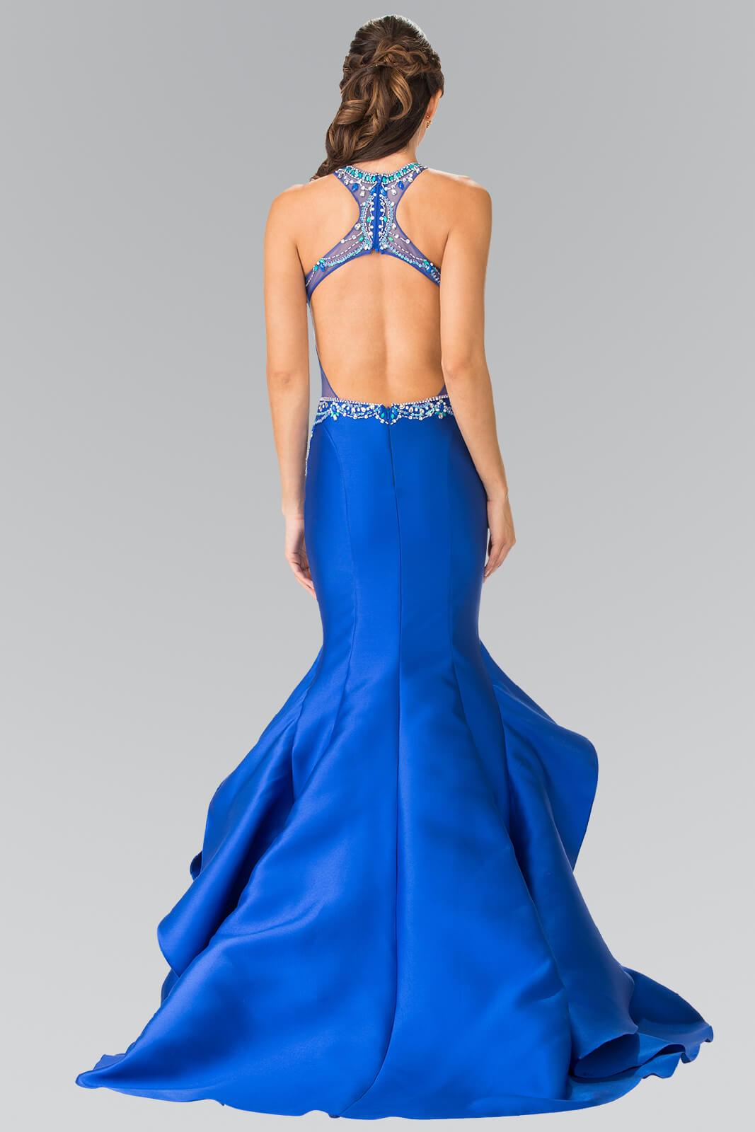 Prom Long Formal Halter Dress Mermaid Gown - The Dress Outlet Elizabeth K