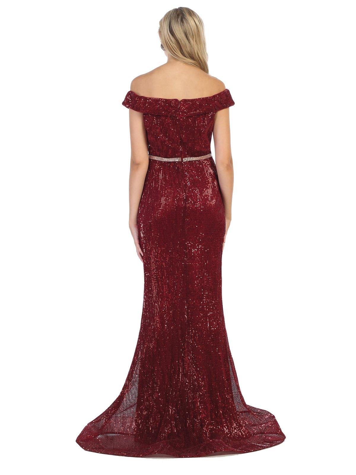 Prom Long Formal Off Shoulder Evening Dress - The Dress Outlet May Queen