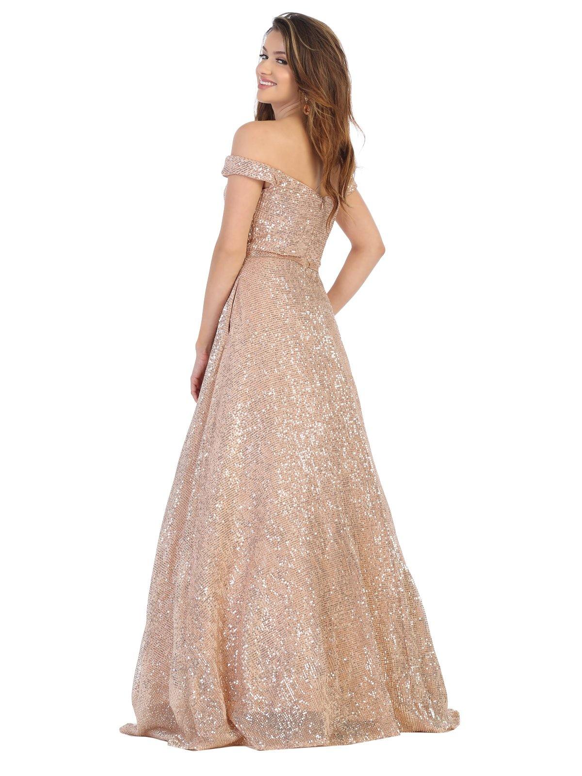 Prom Long Formal Off Shoulder Evening Party Dress - The Dress Outlet May Queen