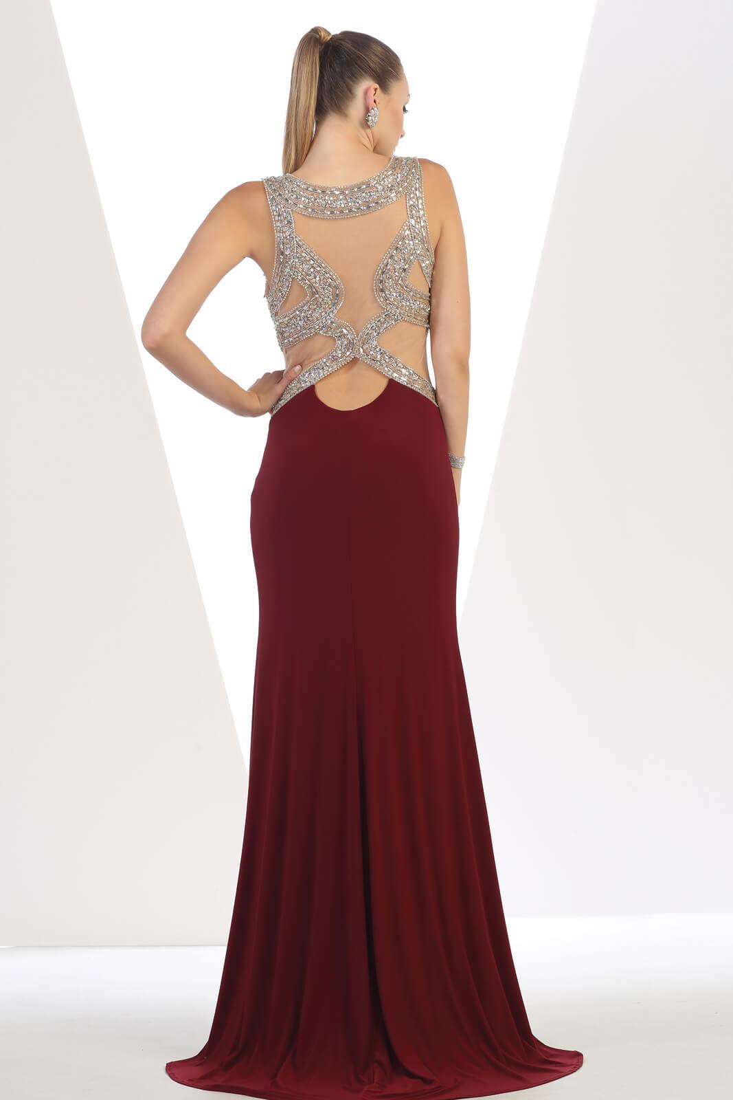 Prom Long Formal Sleeveless Dress Evening Gown - The Dress Outlet May Queen