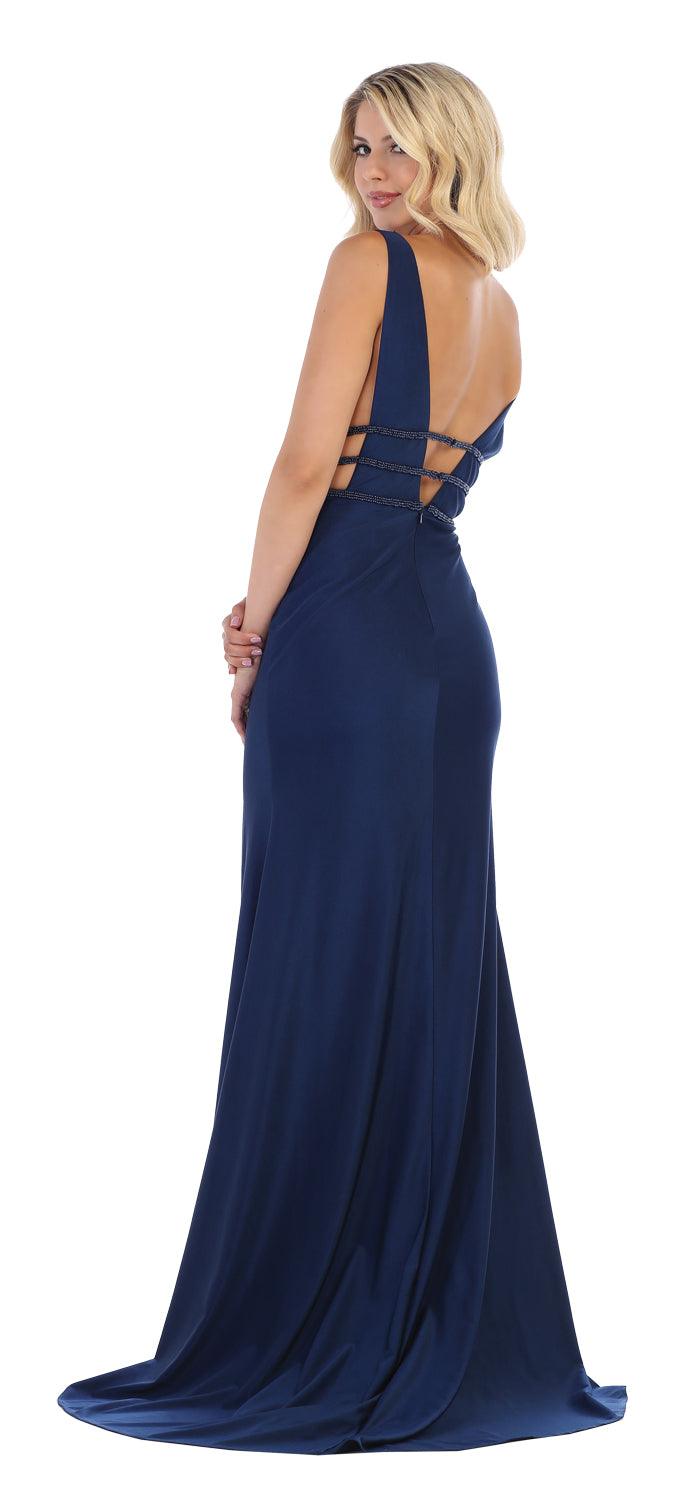 Prom Long Sexy Dress Evening Open Back - The Dress Outlet May Queen